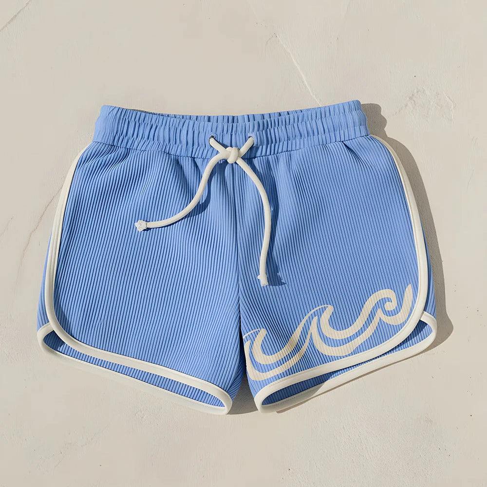 Small Swim Club Blue Holiday Swim Short