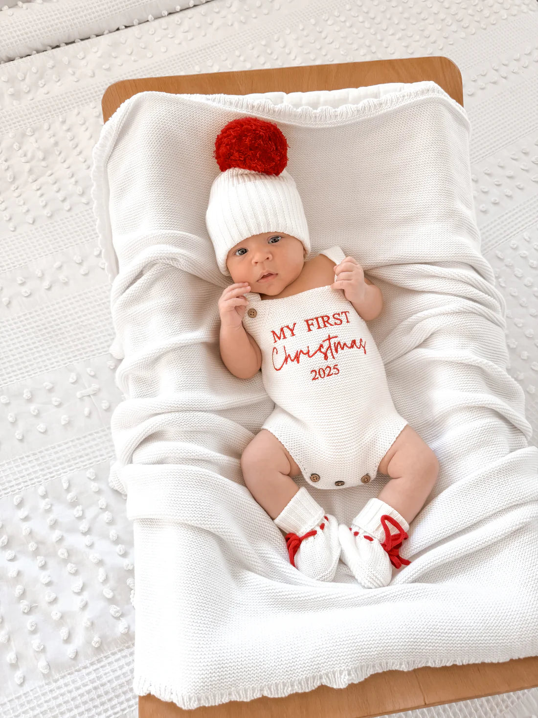 Petite Co Classic Romper- Milk My First Christmas 2025