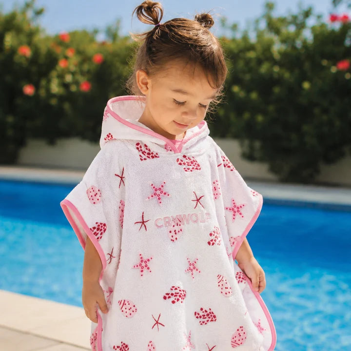CRY WOLF BABY HOODED TOWEL LITTLE SHELL