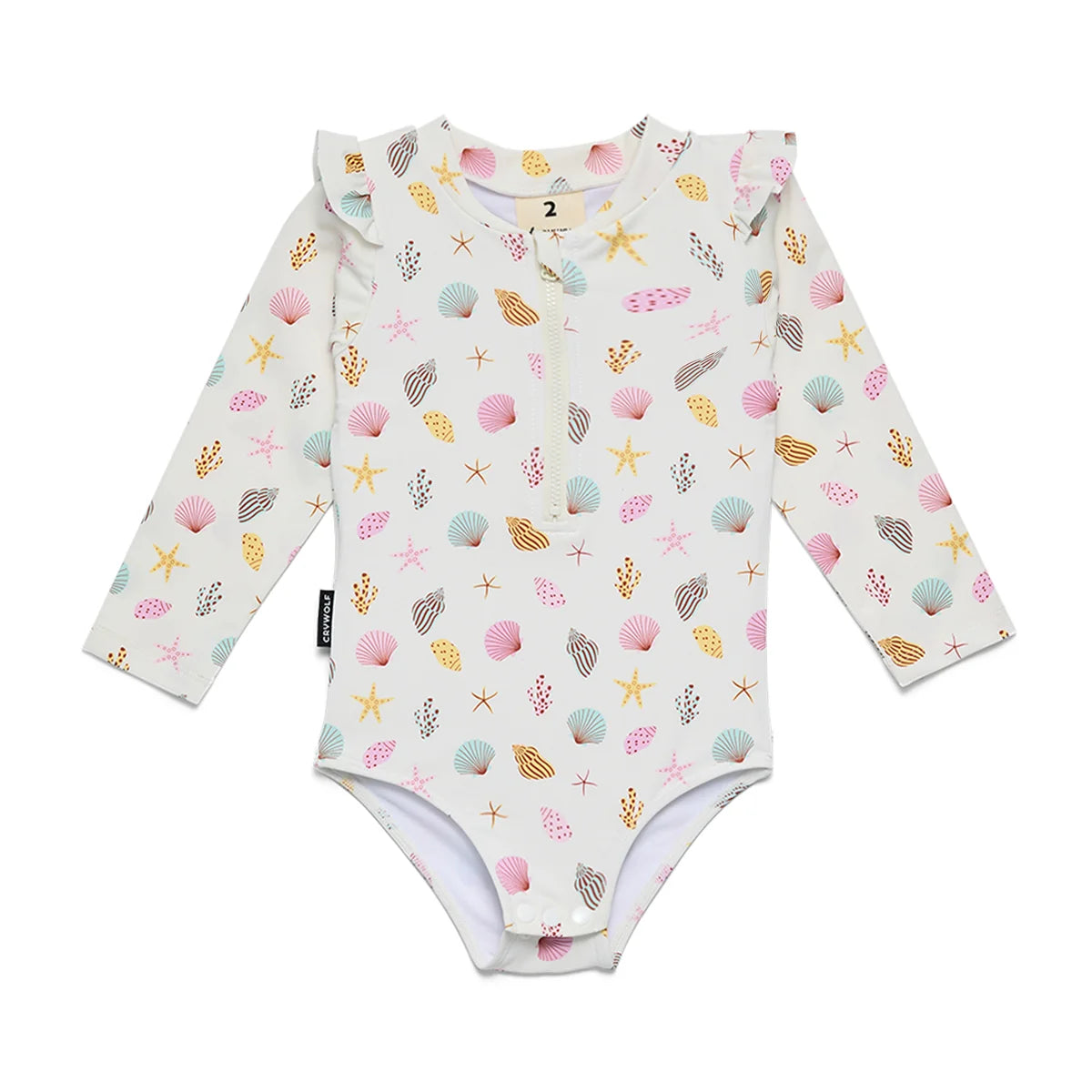 CRY WOLF BABY LONG SLEEVE SWIMSUIT LITTLE SHELL