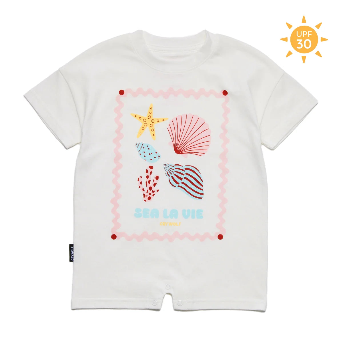 CRY WOLF SUN SMART ROMPER LITTLE SHELL