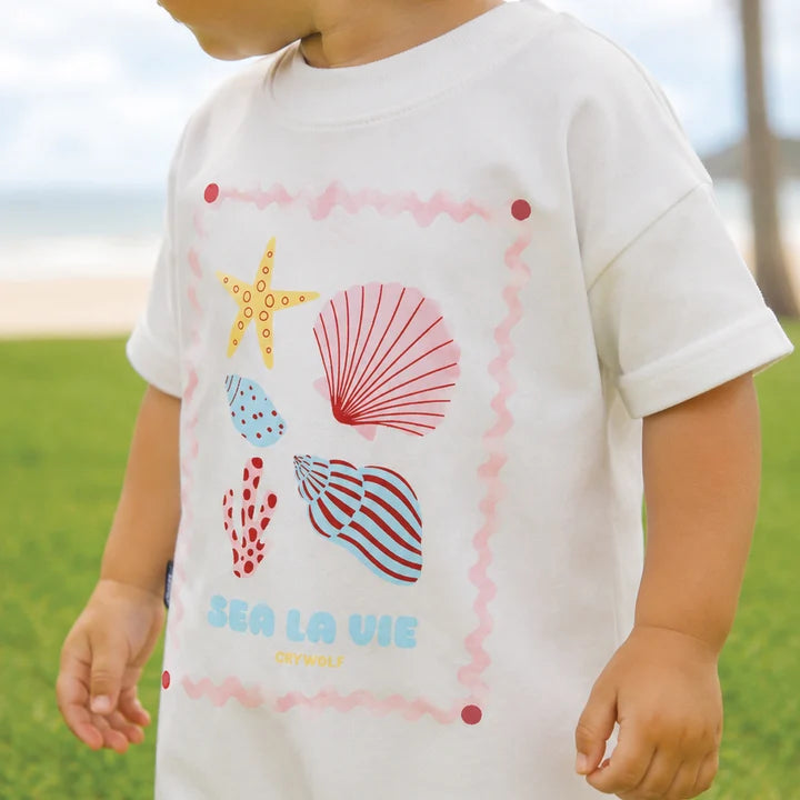 CRY WOLF SUN SMART ROMPER LITTLE SHELL