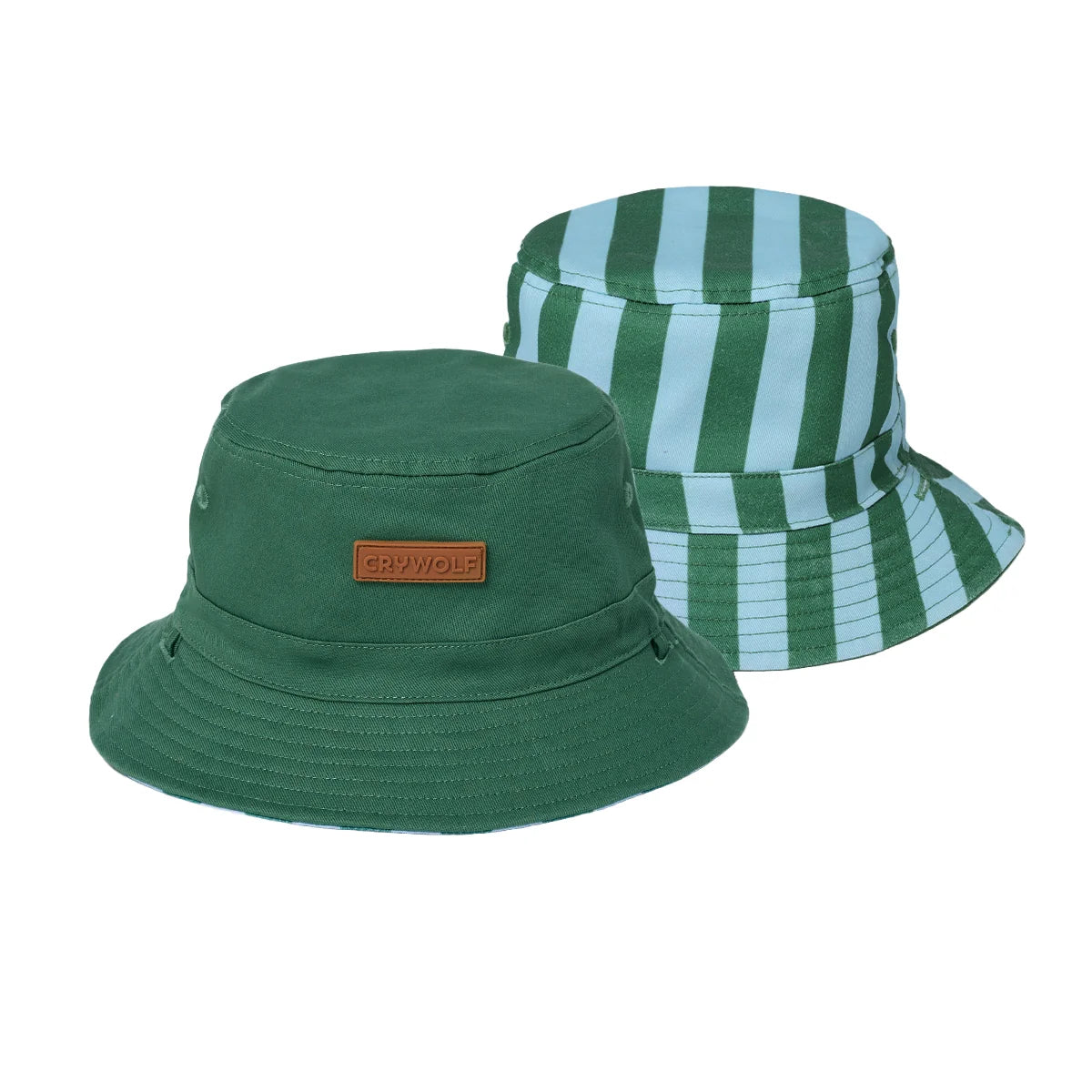 CRY WOLF REVERSIBLE BUCKET HAT DECK STRIPE