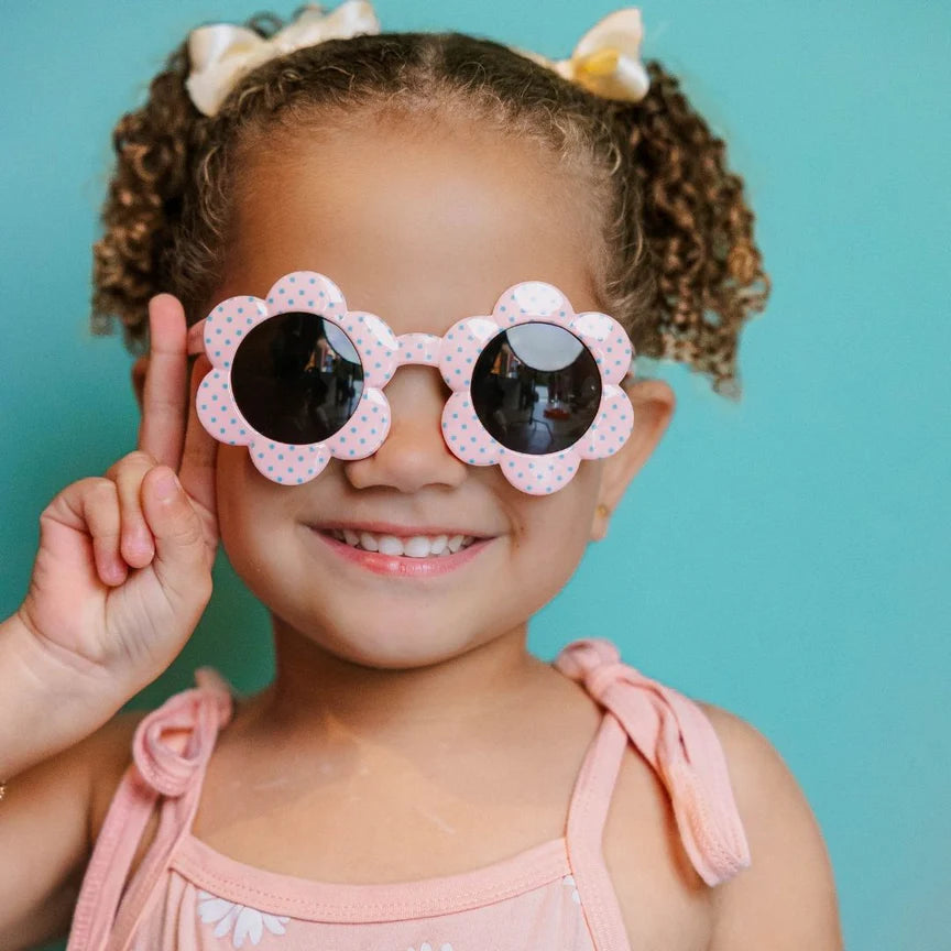 Frankie Ray Sunglasses DAISY - Pink with Aqua spots