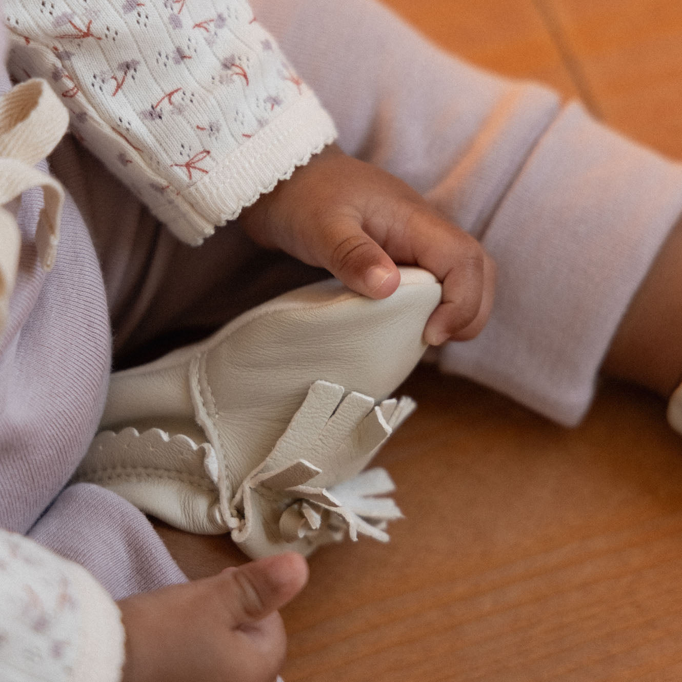 Nature Baby Drawstring Pants- Liliac