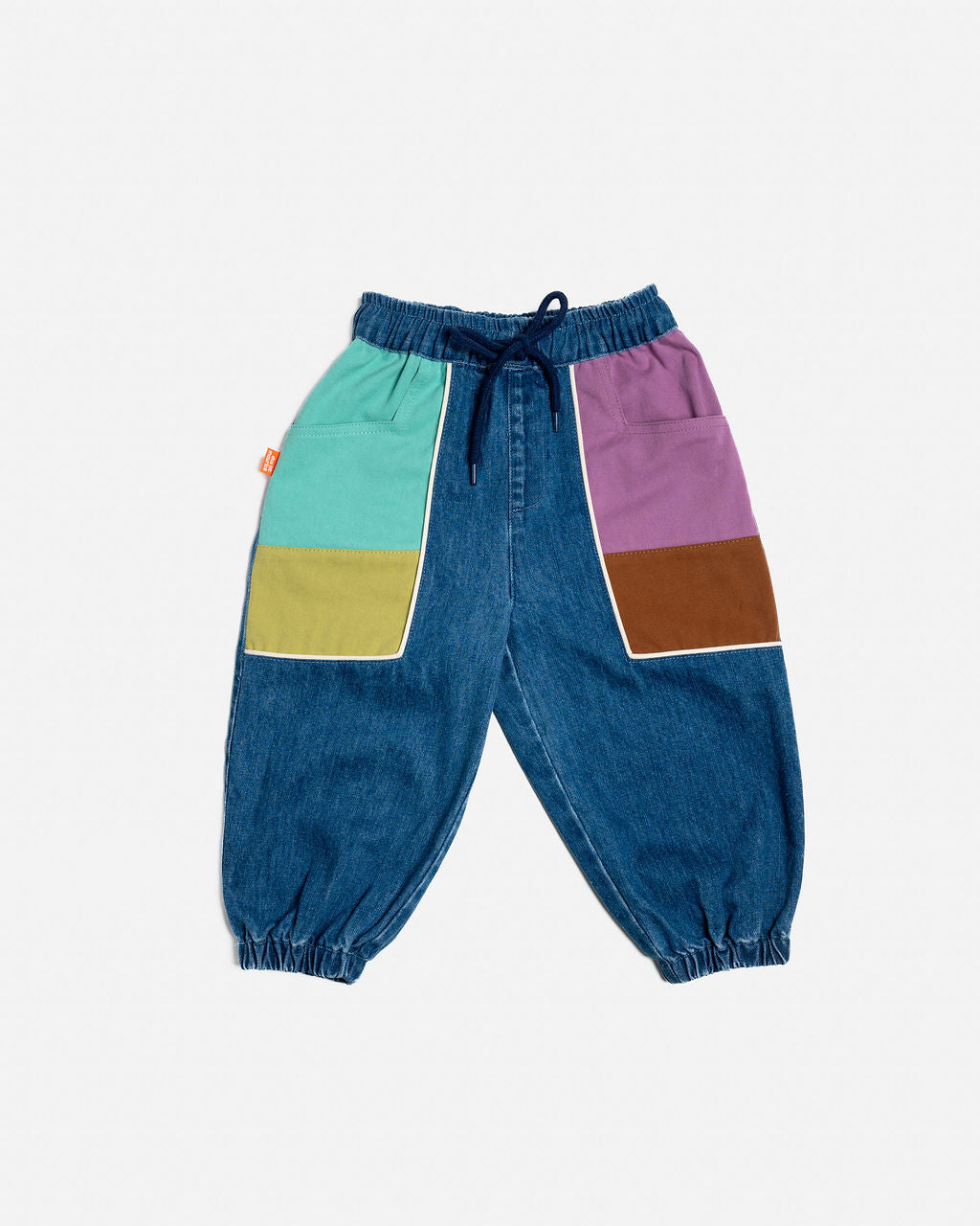Das Ist Maurice Denim Barrel Pants Colour Block