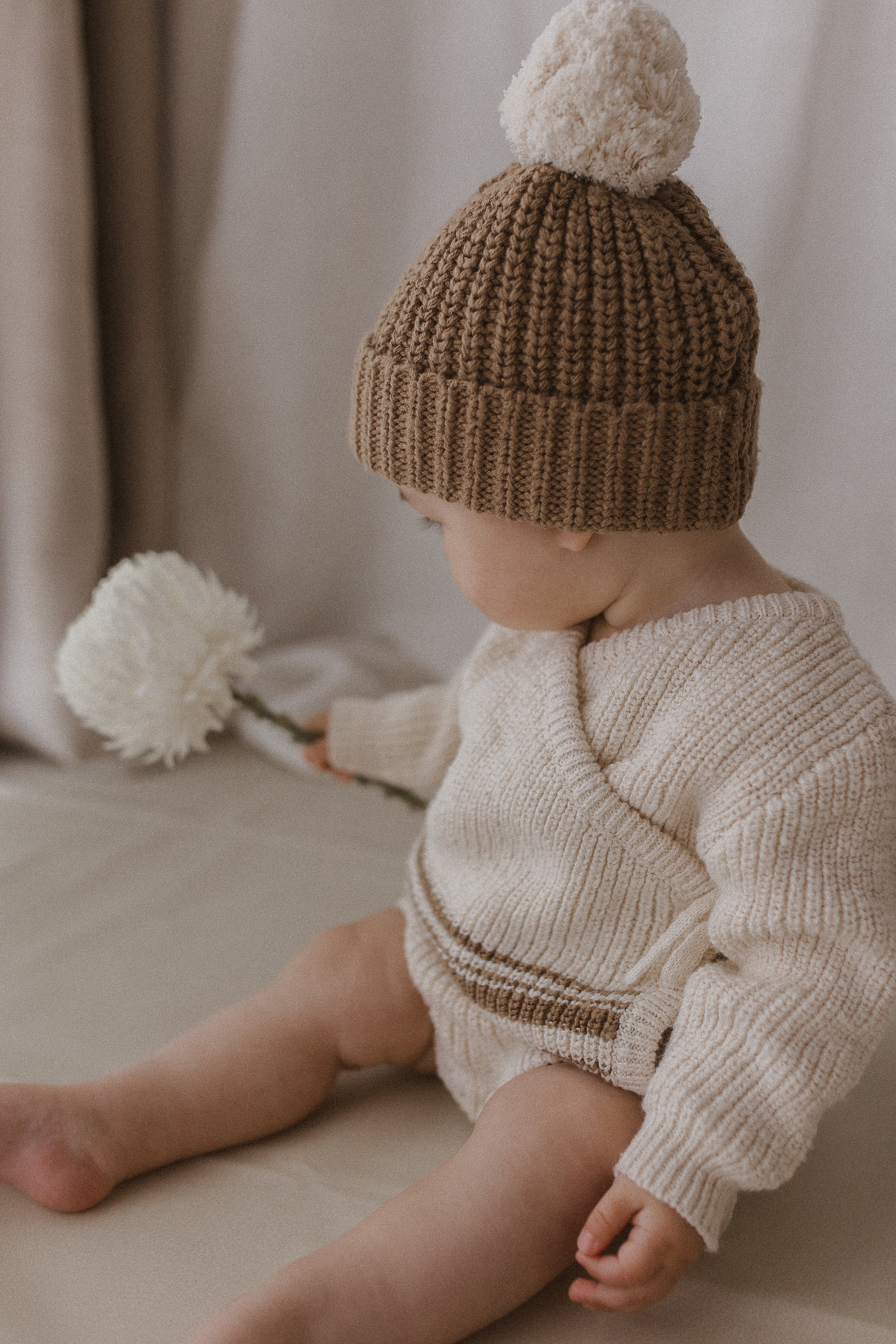 Belle & Sun Kimono Romper - Textured Stripe