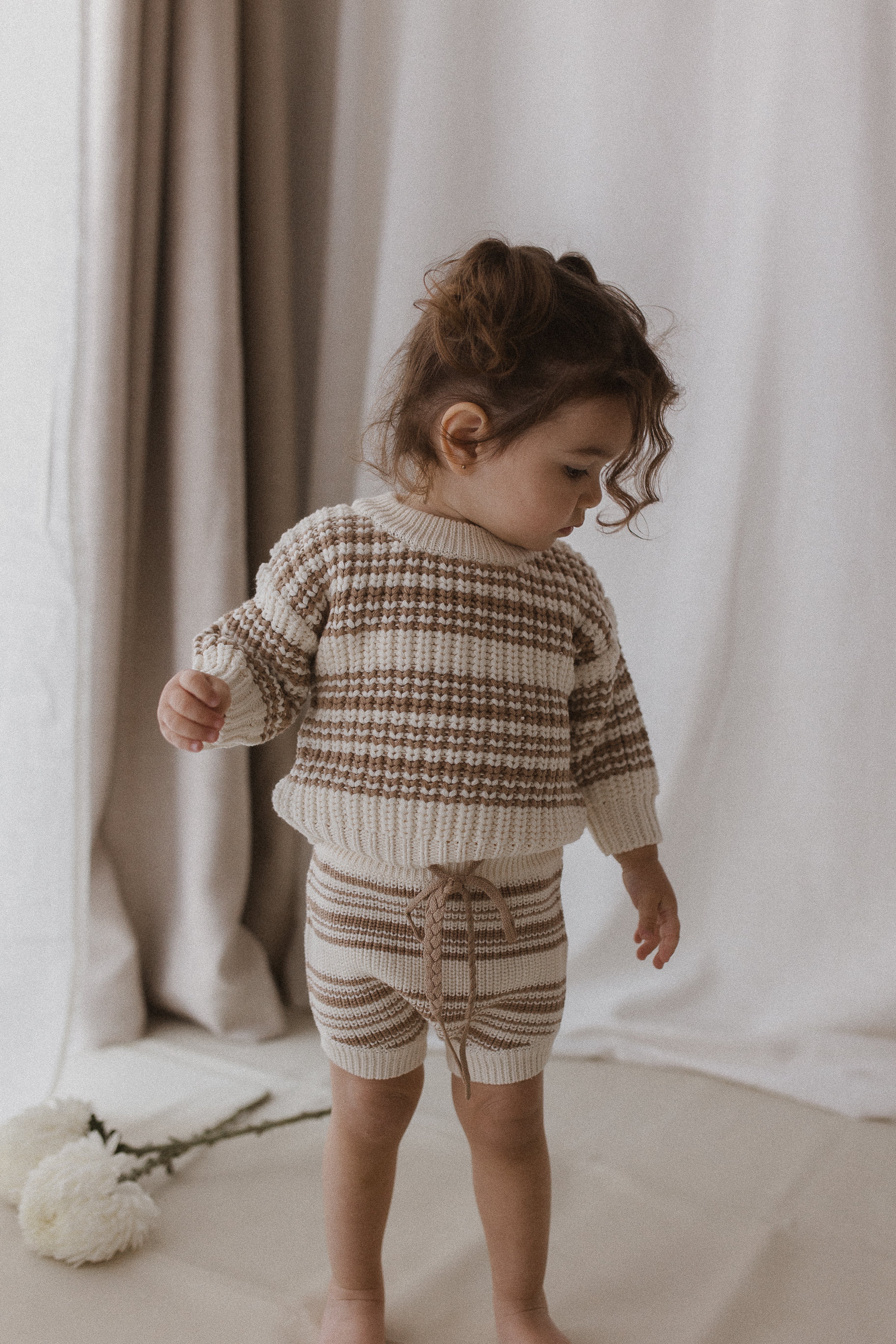 Belle & Sun Knit Sweater - Cedar Stripe