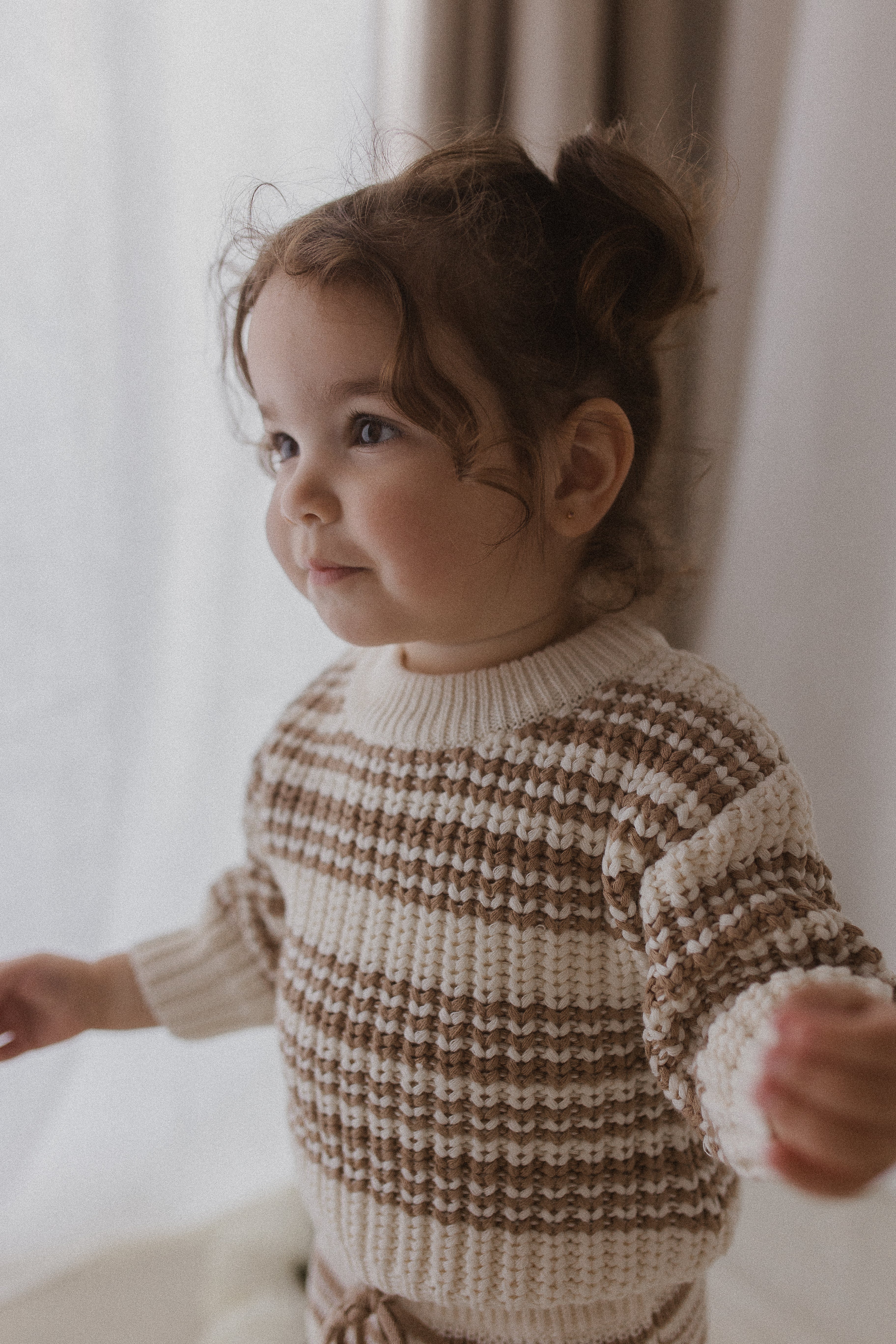 Belle & Sun Knit Sweater - Cedar Stripe