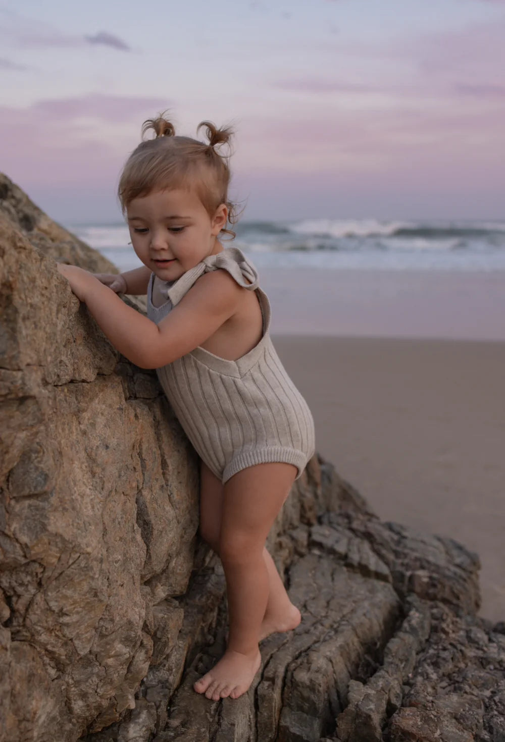 Belle & Sun Rib Bodysuit - Cloud