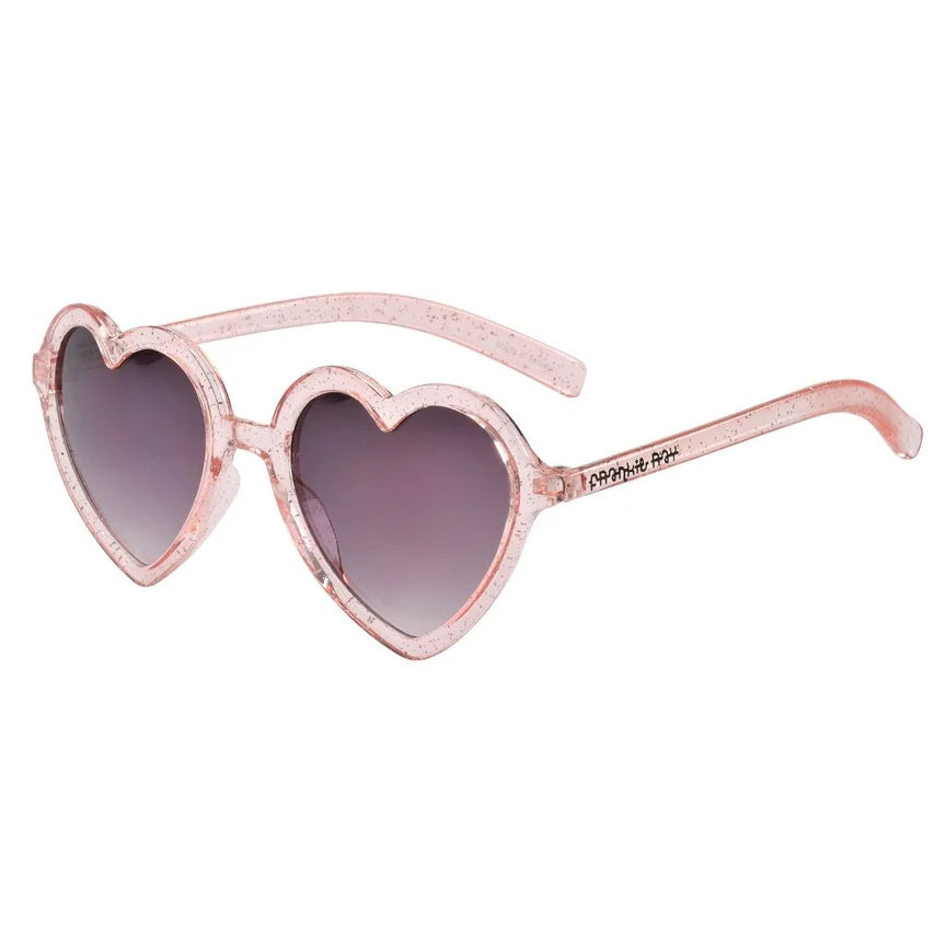Frankie Ray Sunglasses HEART Sparkle - Pink Glitter