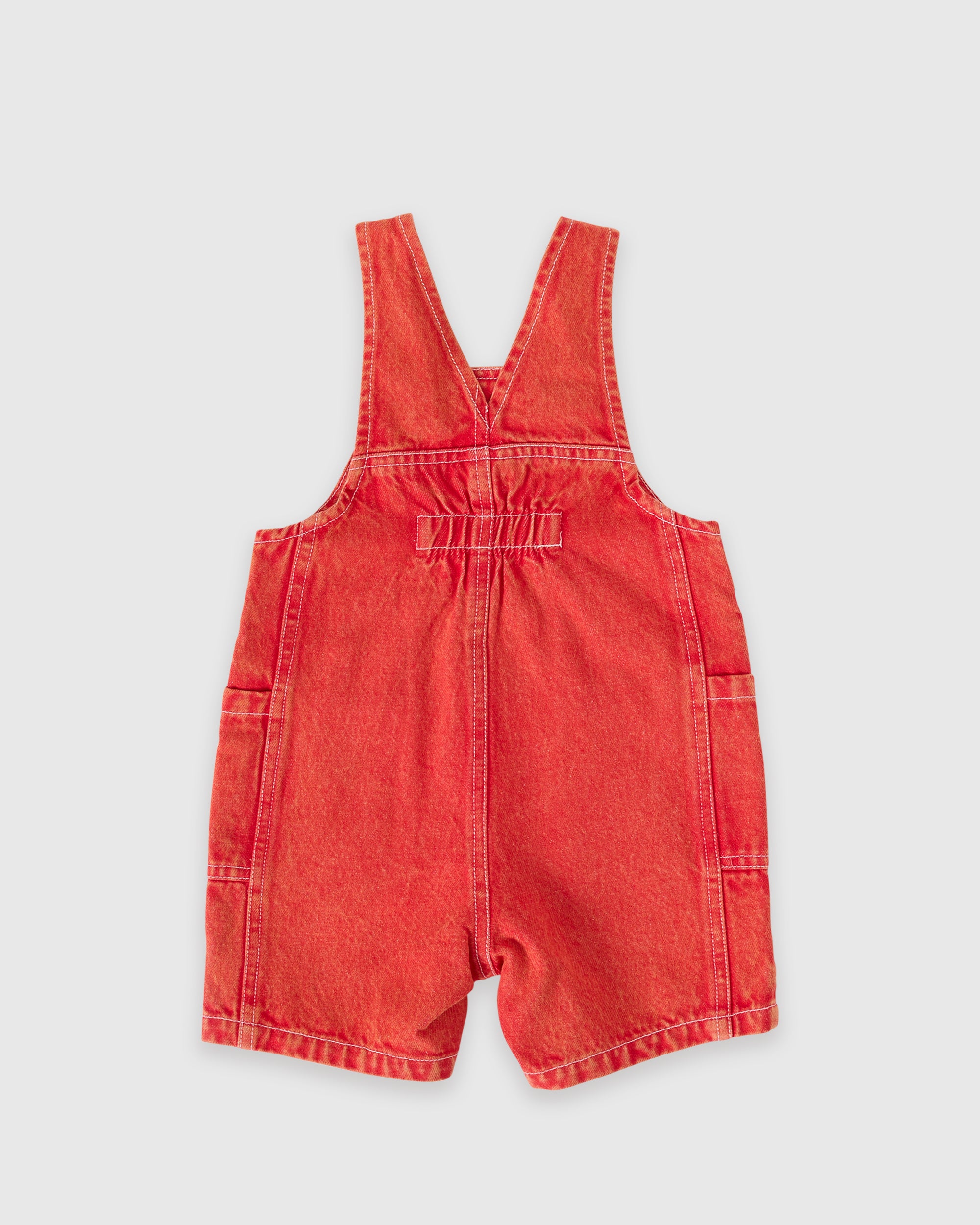 Goldie & Ace James Vintage Washed Denim Pocket Overalls - Apple Red