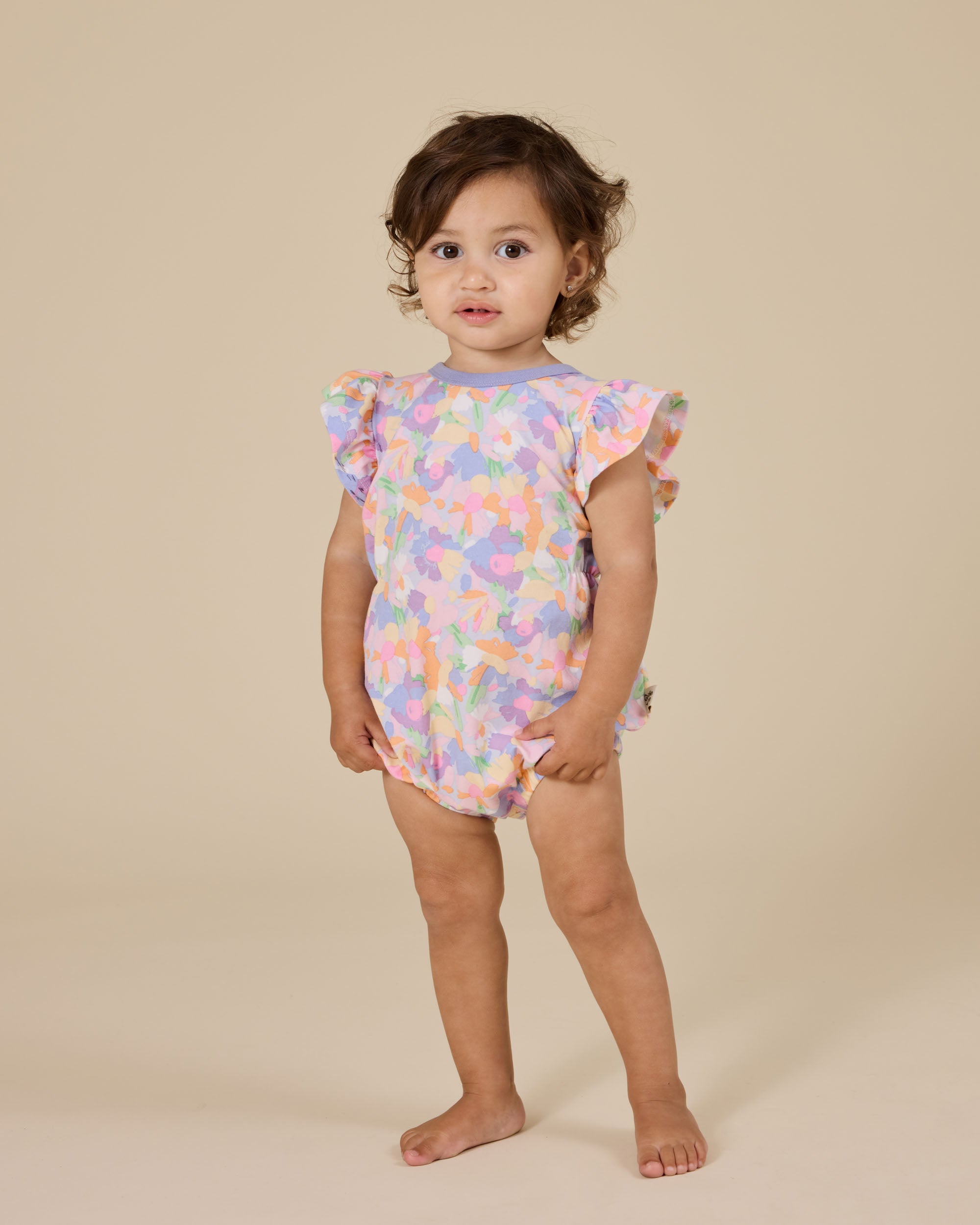 Goldie & Ace Pastel Bouquet Frill Bubble Romper