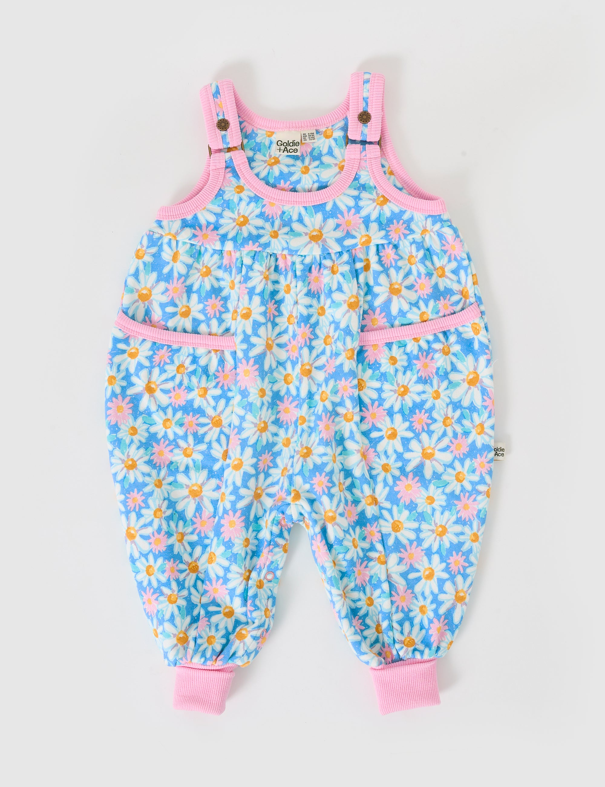 Goldie & Ace Seaside Daisy Balloon Overall Romper