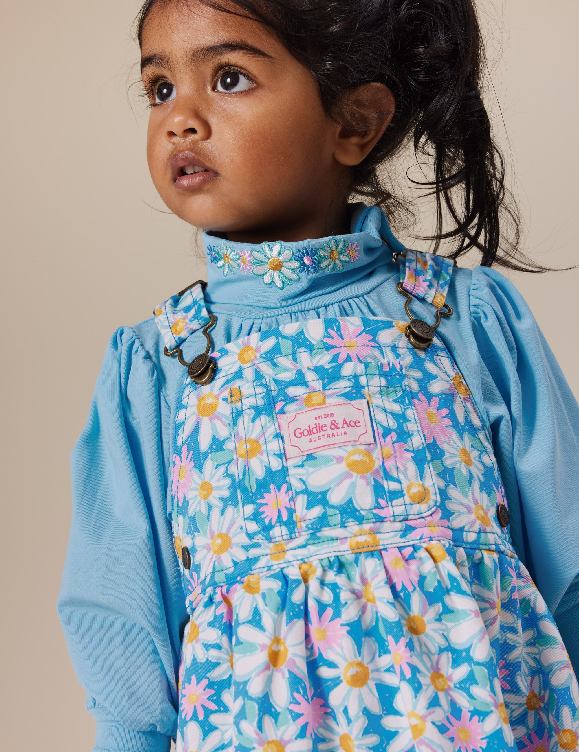 Goldie & Ace Seaside Daisy Tully Tiered Pinafore Dress