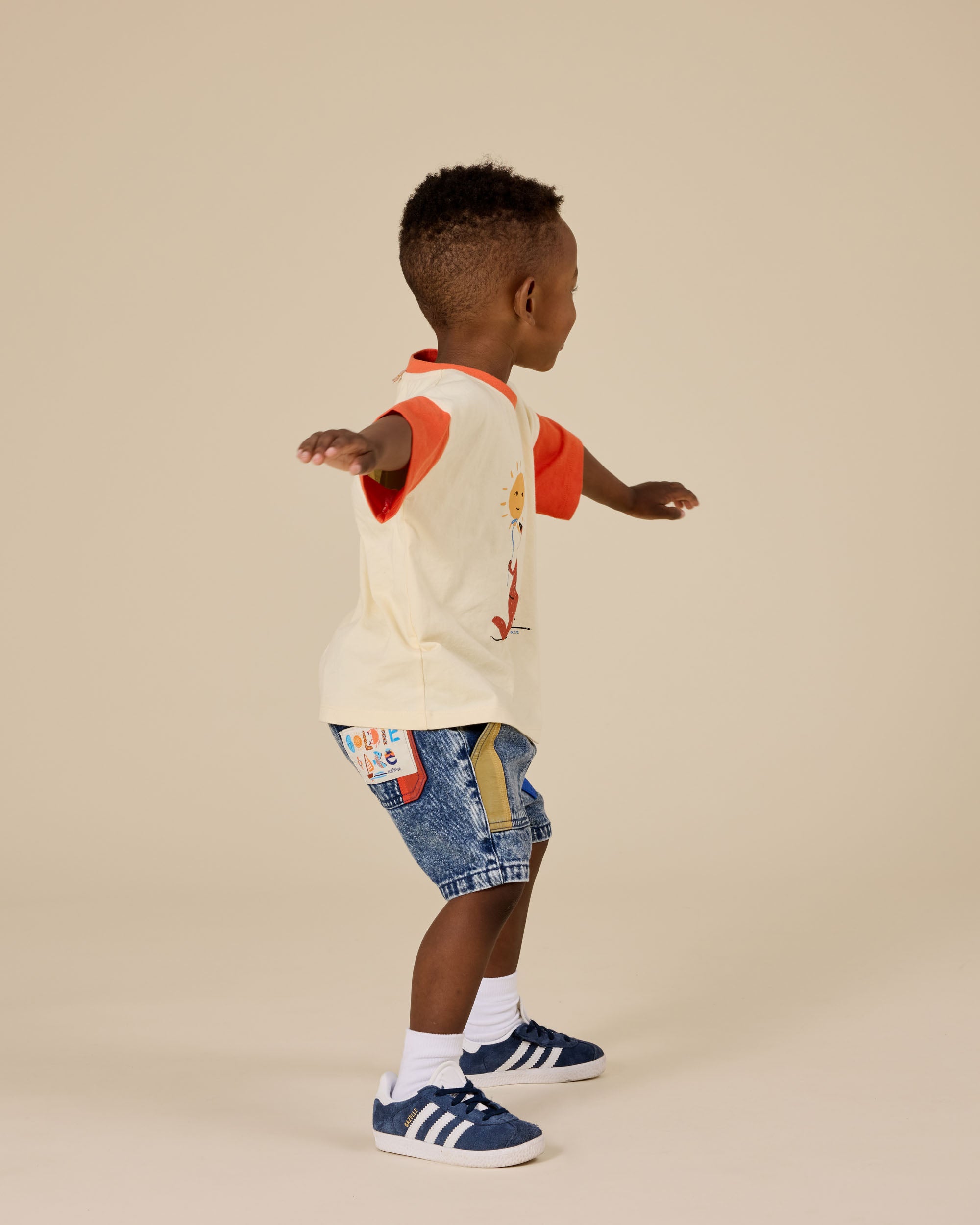 Goldie & Ace Primary Pop Noah Denim Shorts