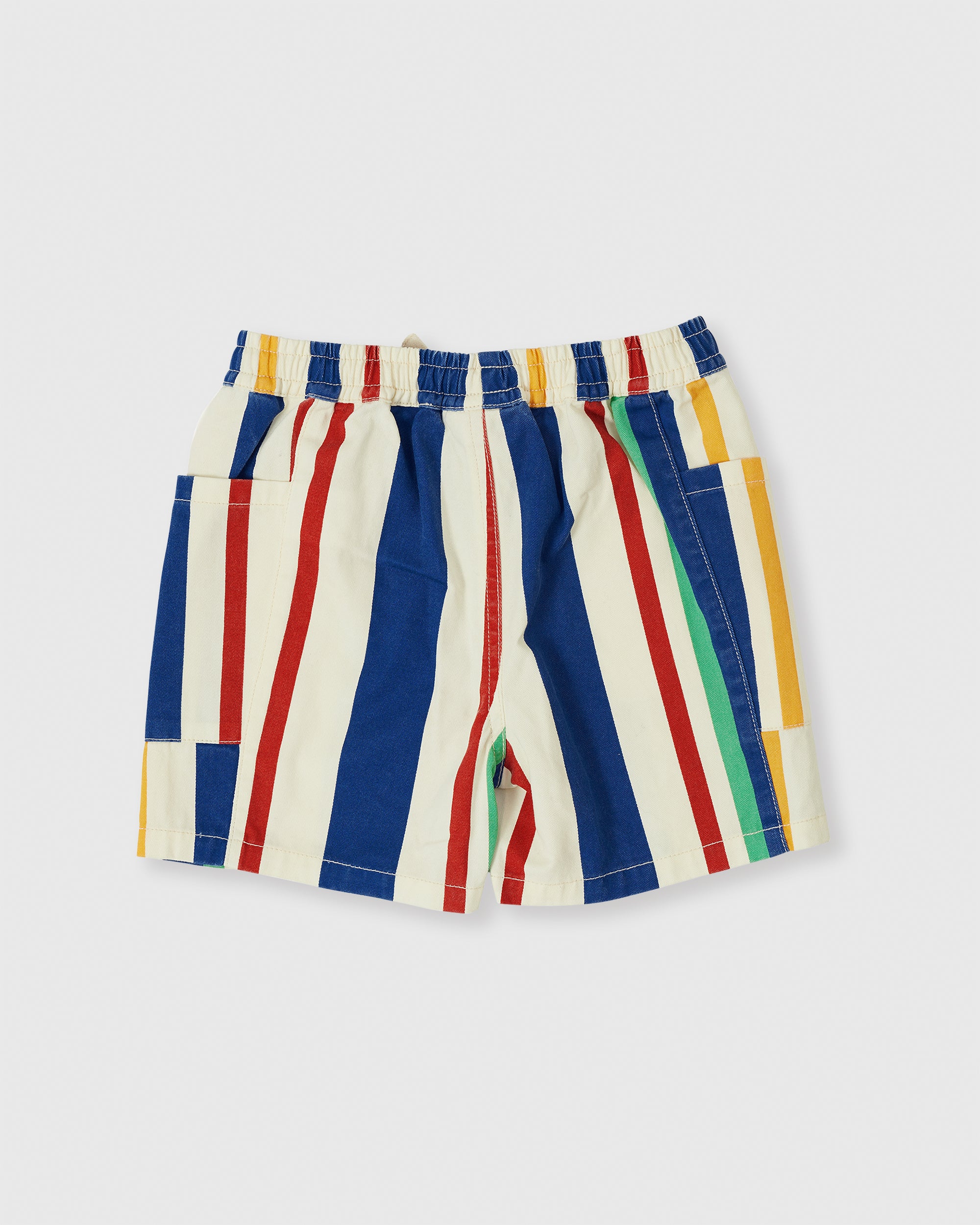 Goldie & Ace 90's Bold Stripe Noah Denim Pocket Shorts