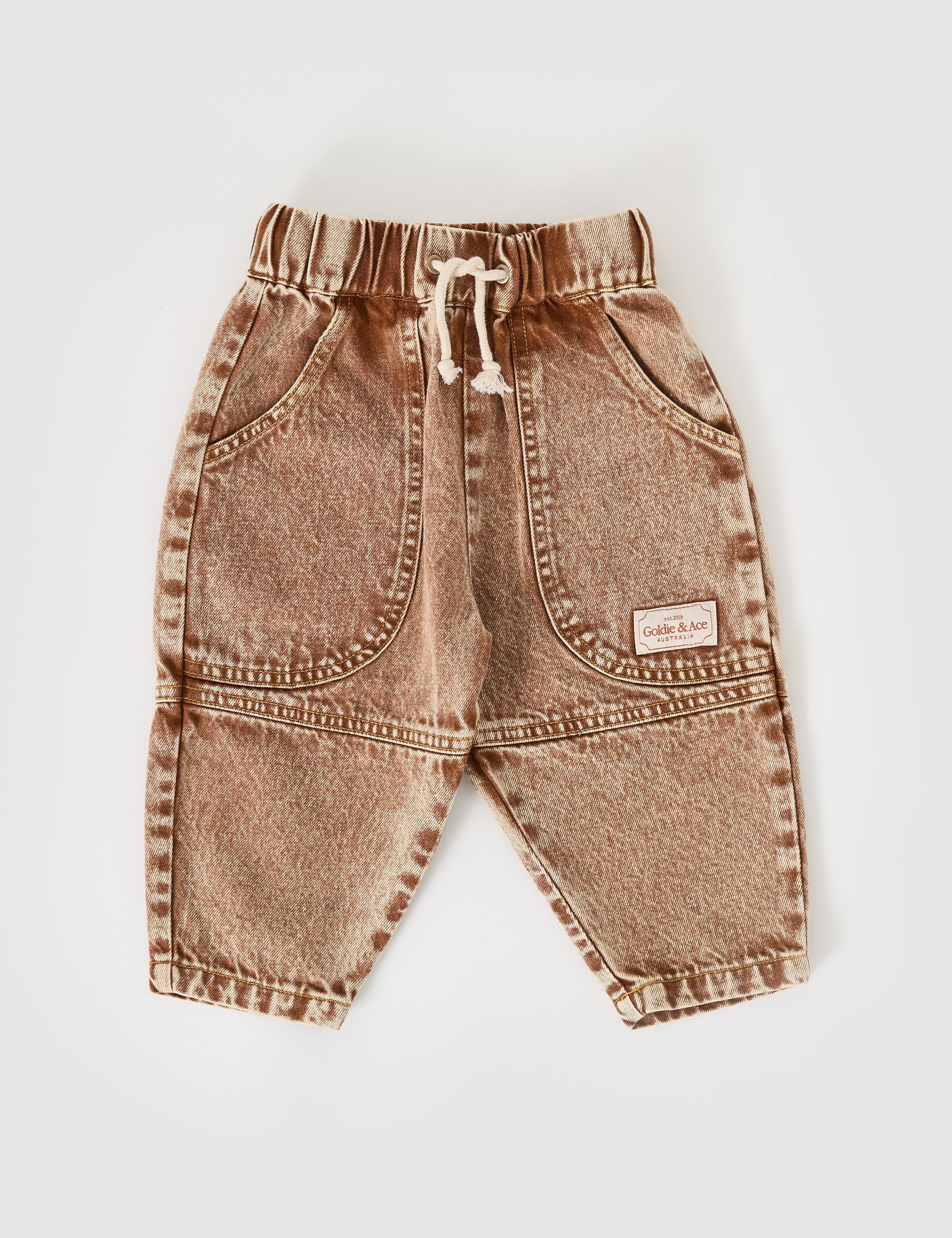 Goldie & Ace Drew Denim Pocket Pant - Brown