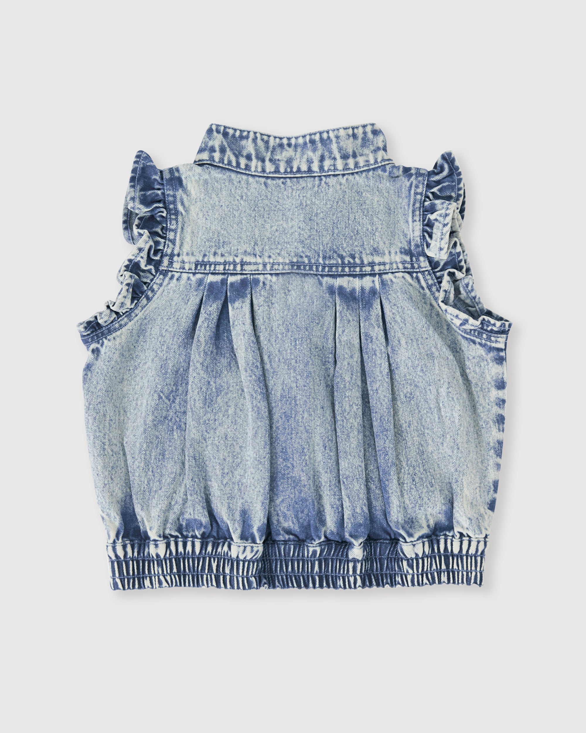 Goldie & Ace Elodie Embroidered Denim Vest