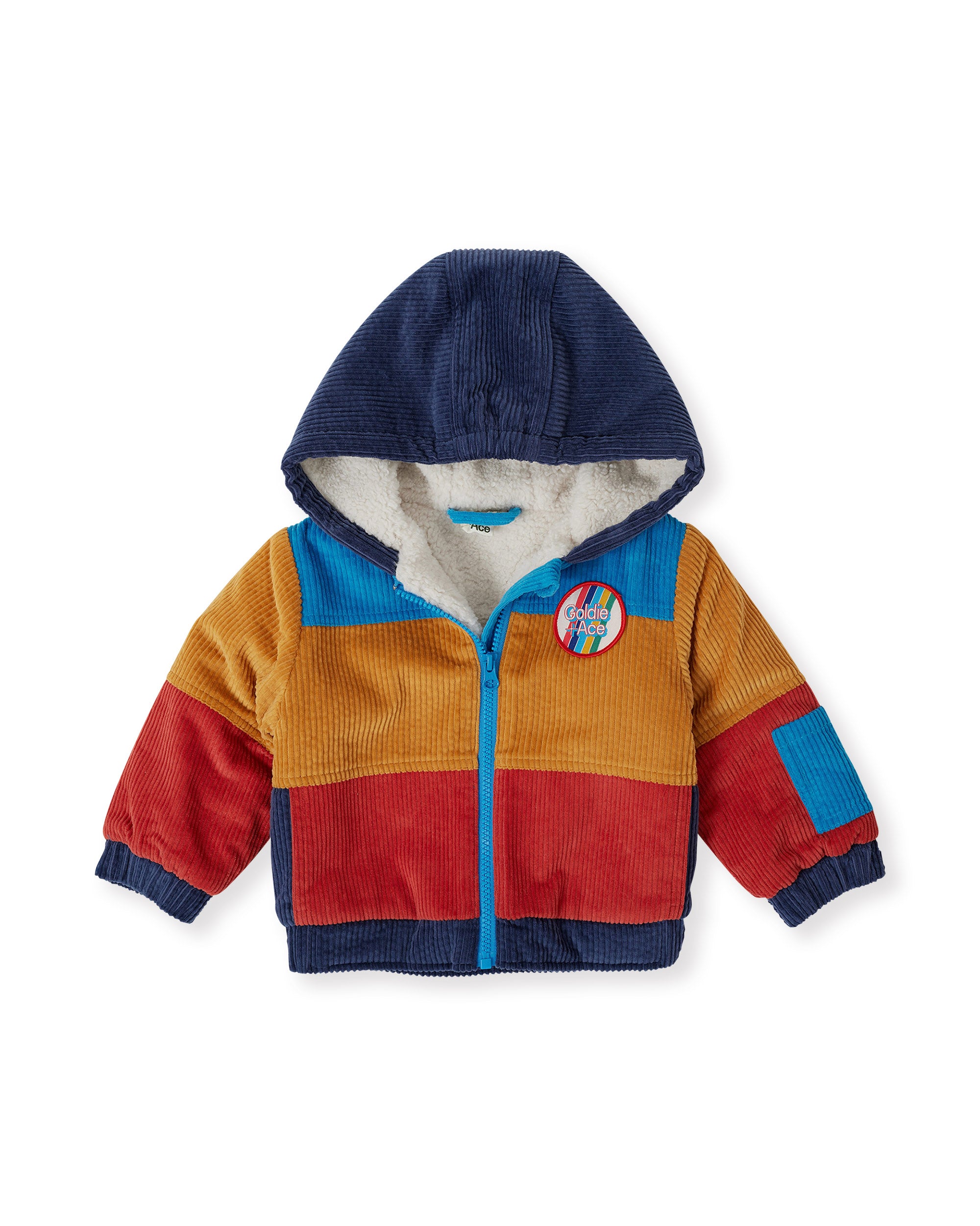 Goldie & Ace Retro Corduroy Colourblock Jacket