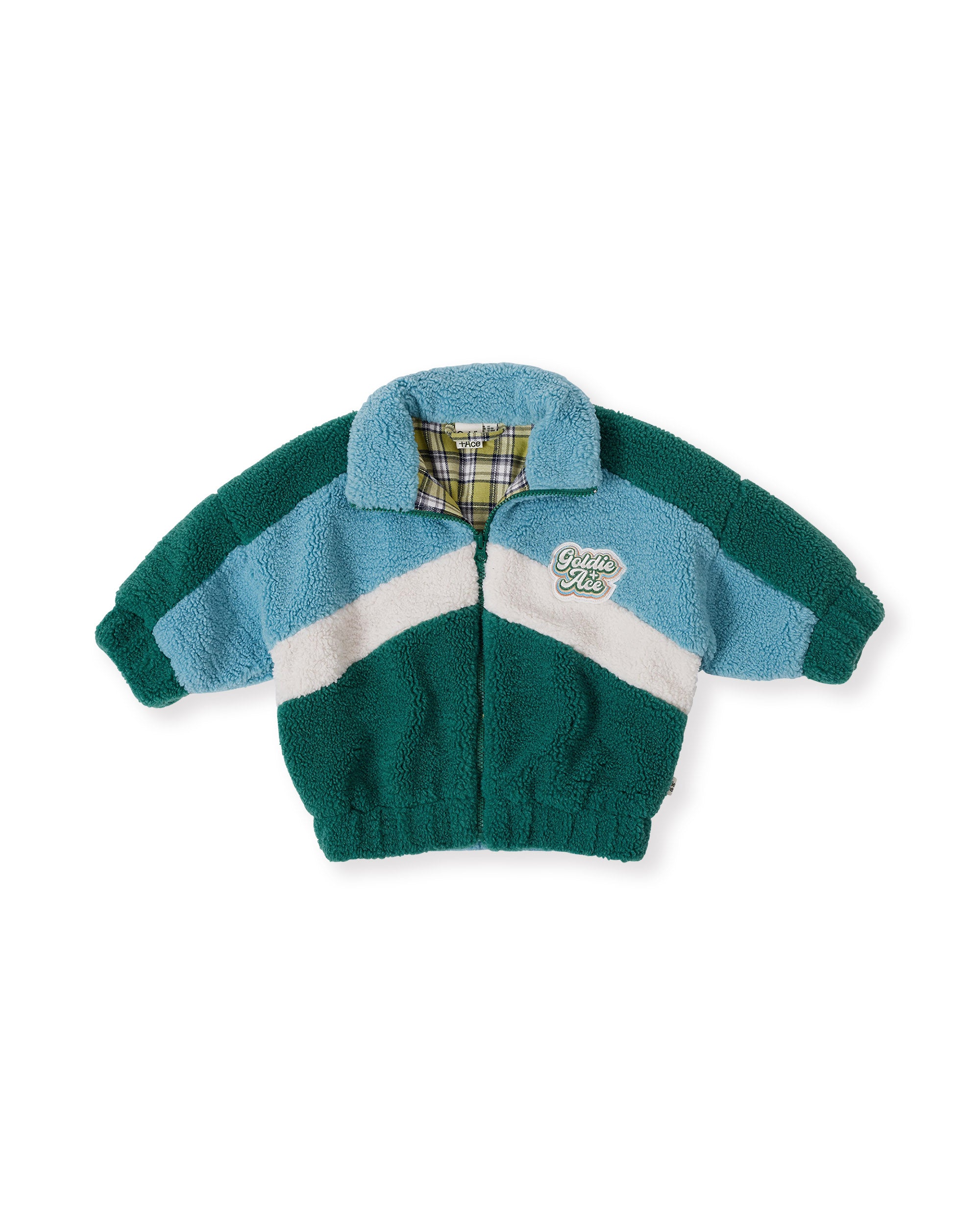 Goldie & Ace Frankie Sherpa Jacket Teal