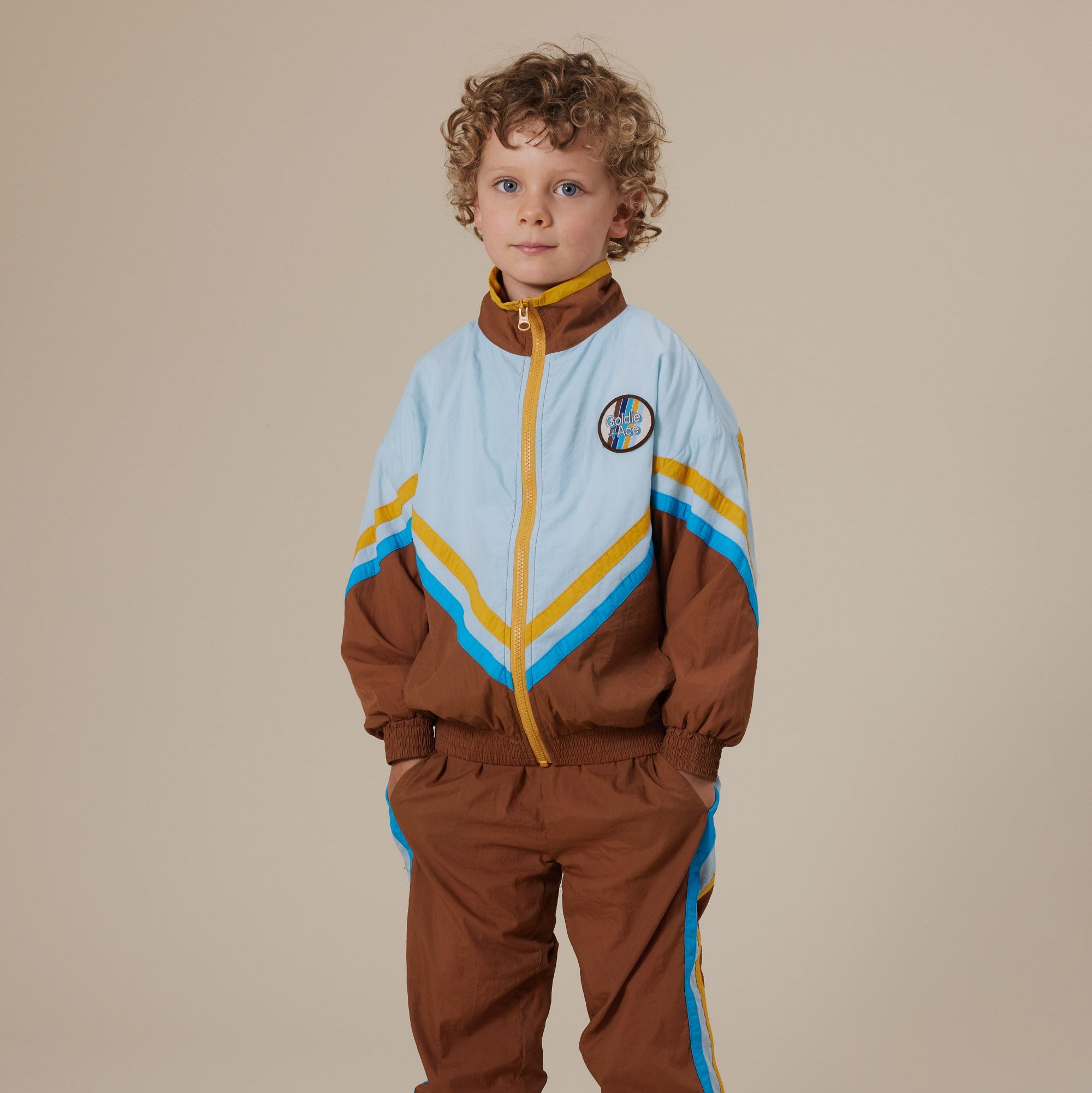 Goldie & Ace Retro Lightweight Sporty Pants - Brown