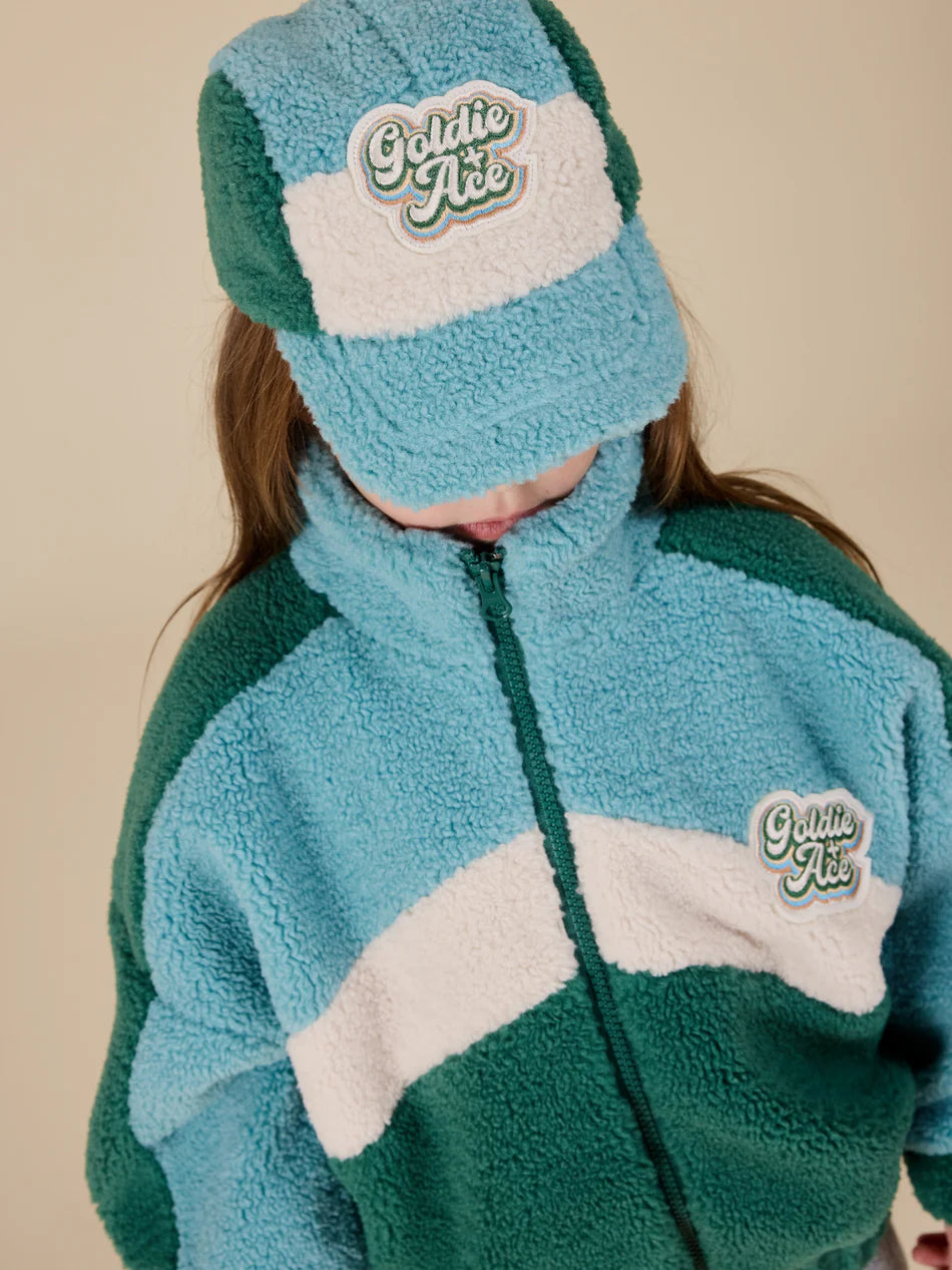 Goldie & Ace Frankie Sherpa Jacket Teal