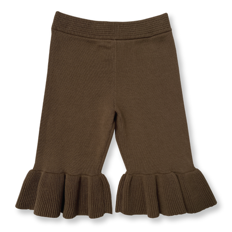 Grown Knitted Frill Pant- Clay