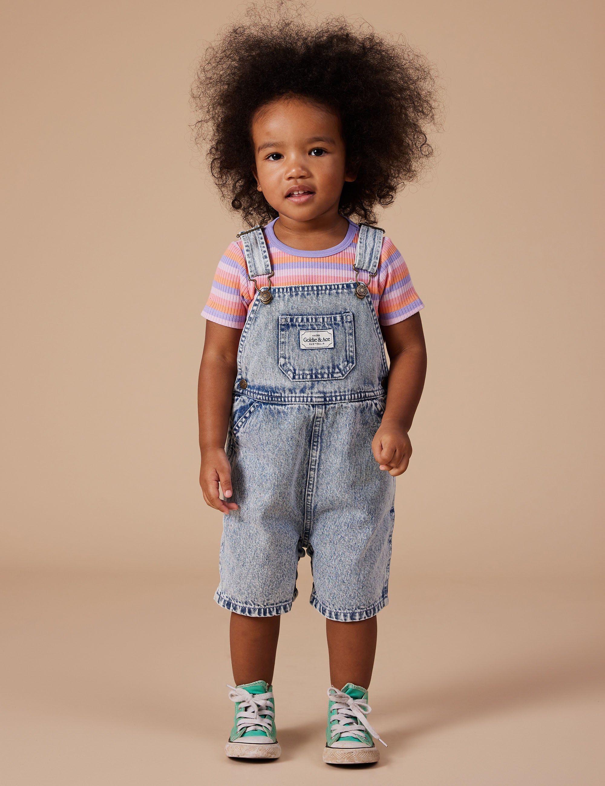 Goldie & Ace - BURTON VINTAGE WASHED DENIM OVERALLS