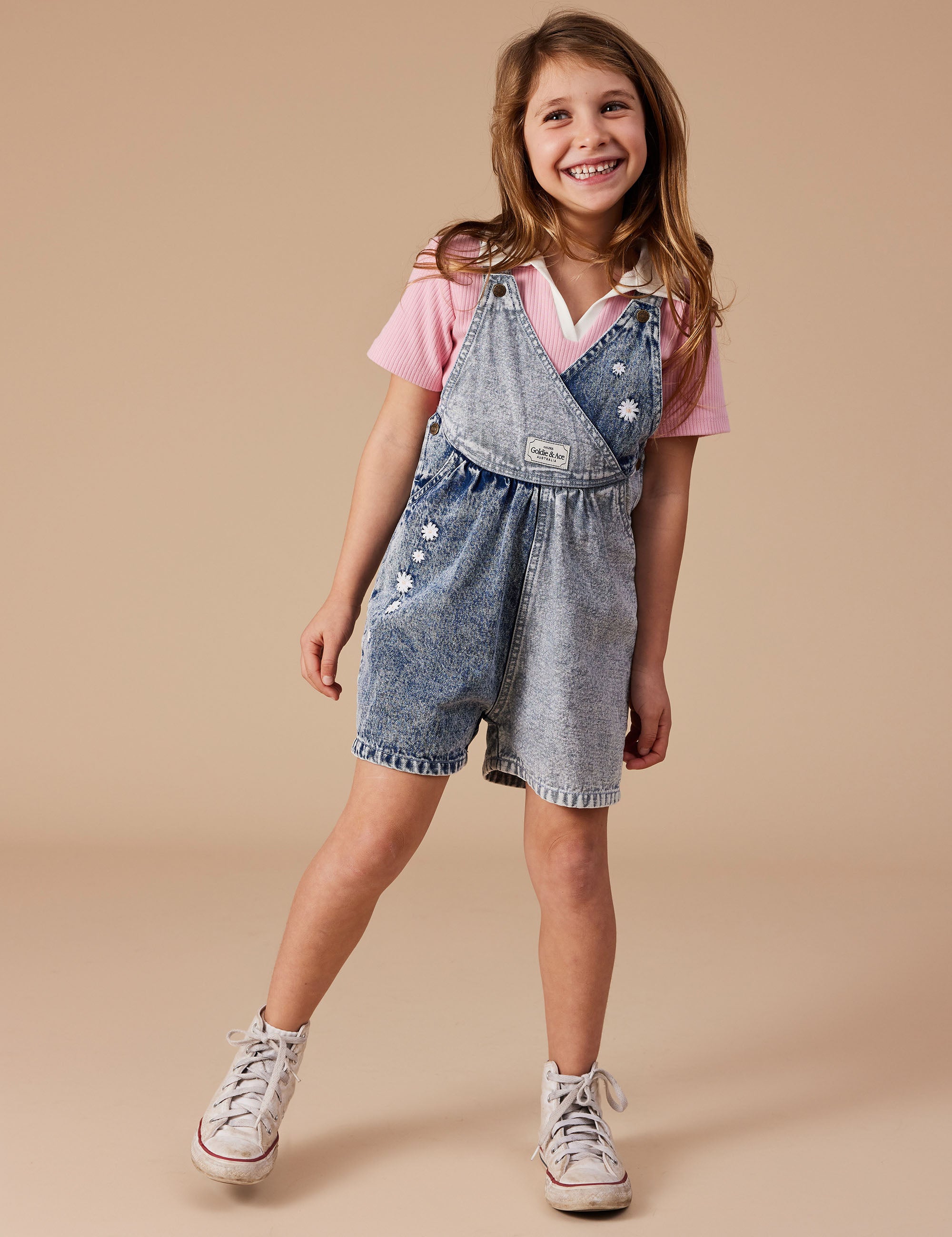 Goldie & Ace - MACY CROSSOVER DENIM SHORTALLS