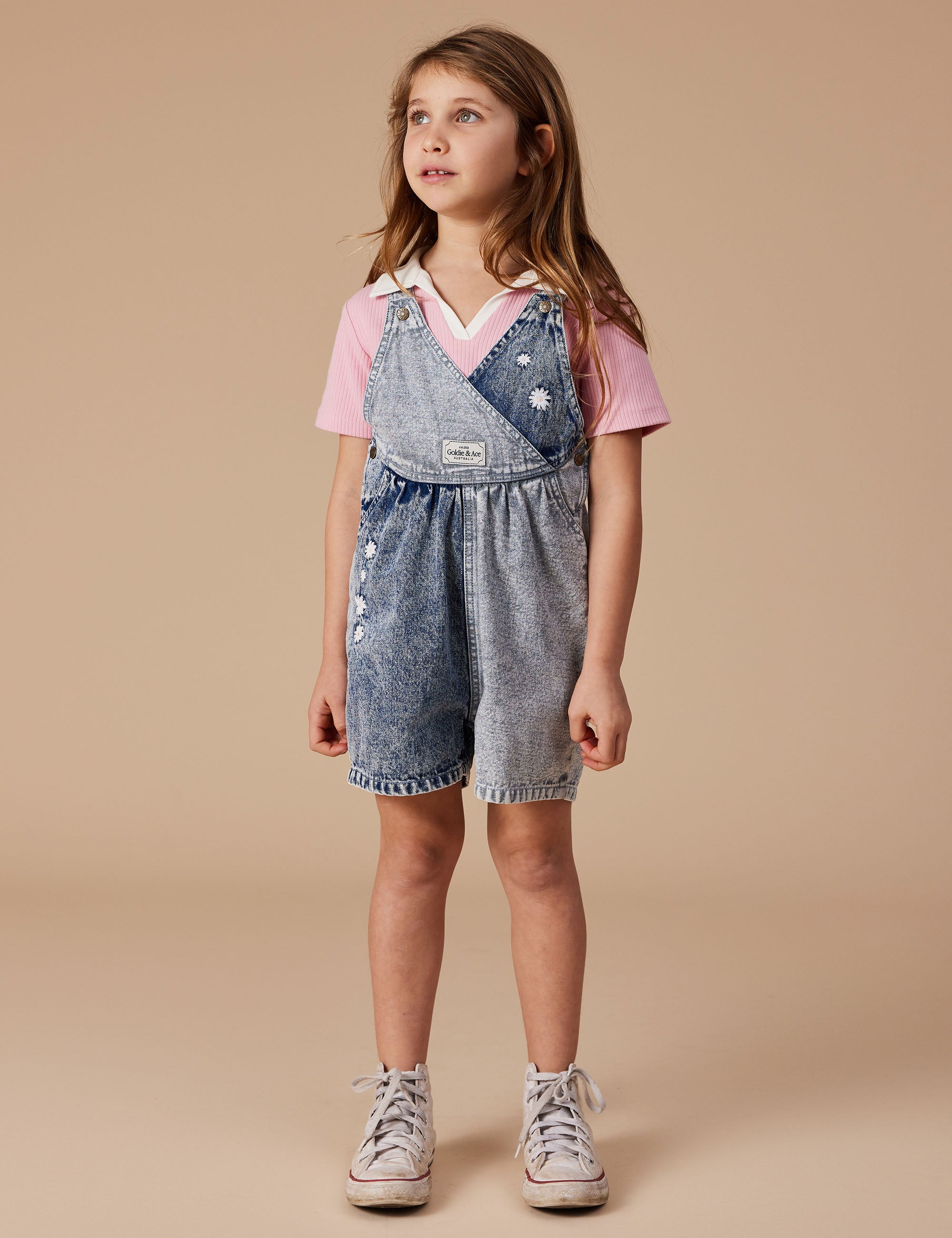 Goldie & Ace - MACY CROSSOVER DENIM SHORTALLS