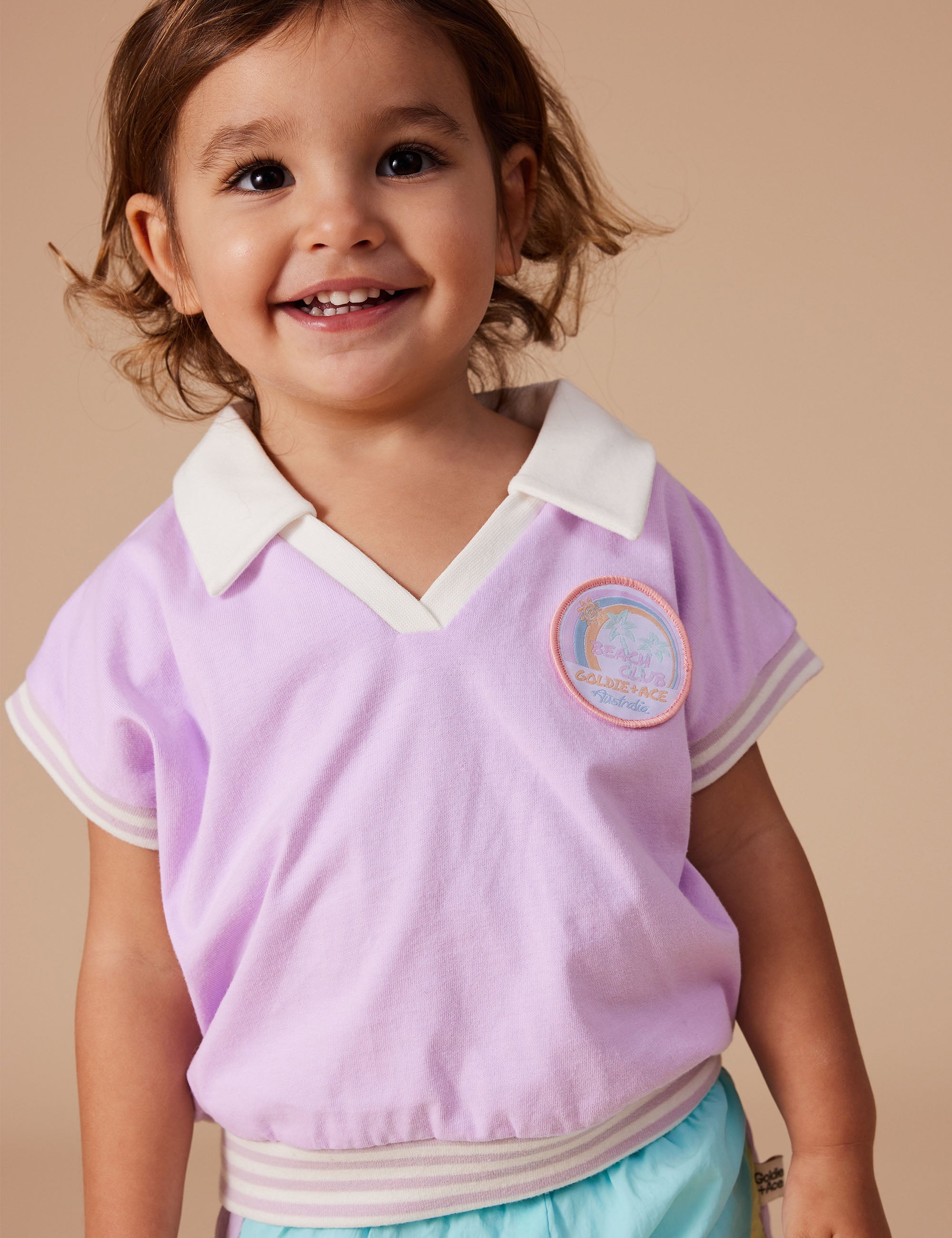 Goldie & Ace - BEACH CLUB COLLARED RELAXED TEE