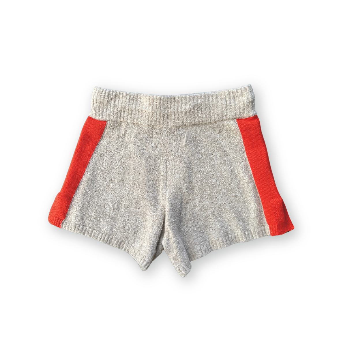 Grown Knitted Terry Shorts - Dune/Rosso