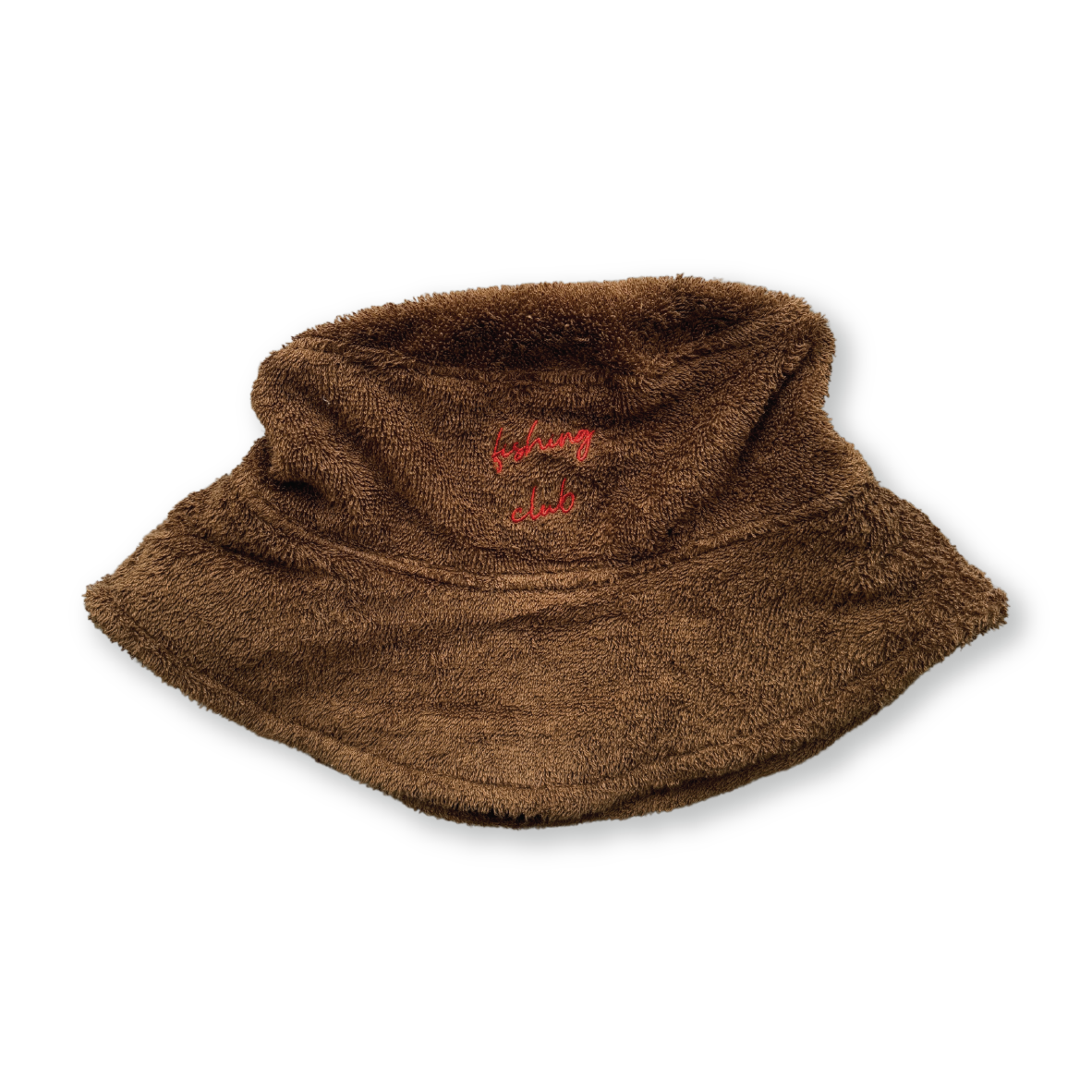 'Fishing Club' Terry Bucket Hat - Mud