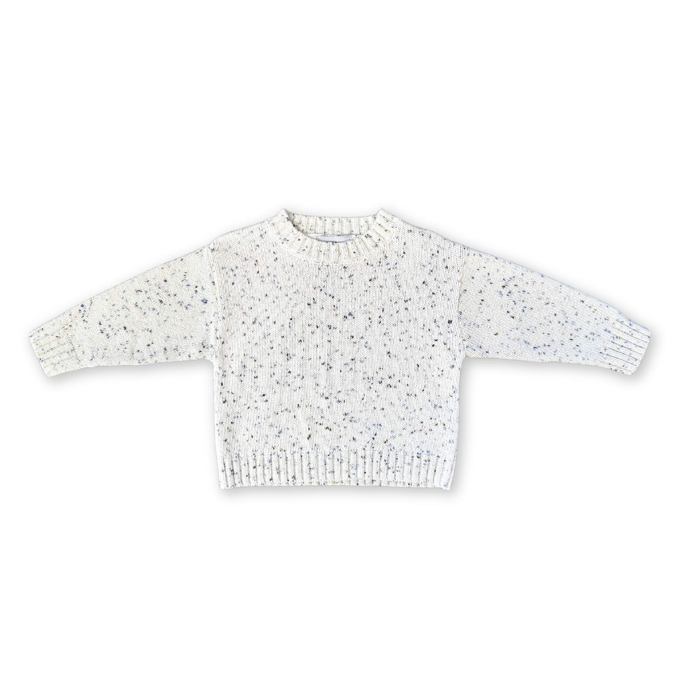 Grown Organic Funfetti Knit Pull Over - Surf
