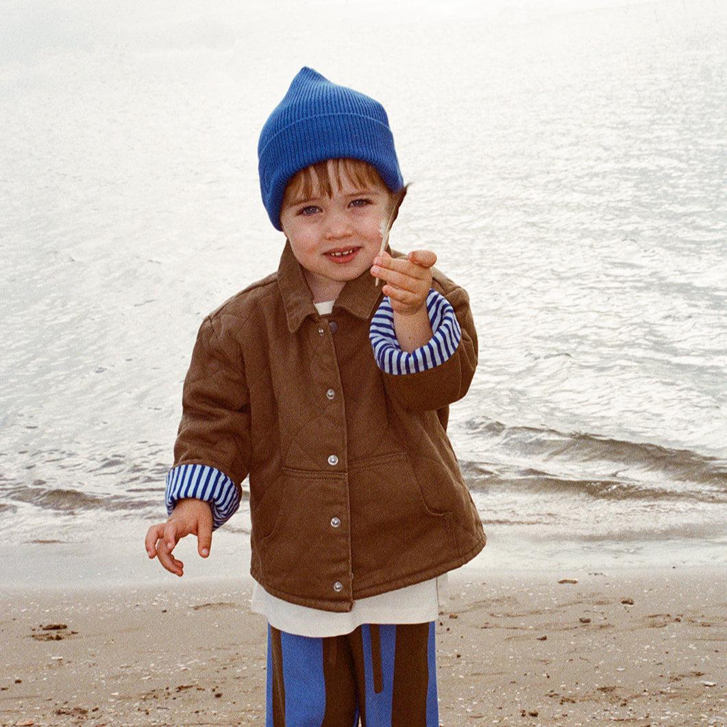 Grown Organic Quilted Denim Jacket Coffee