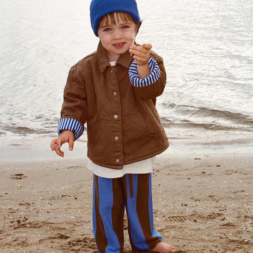 Grown Striped Knit Pant Coffee