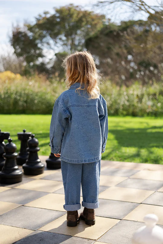 Grown Organic Starlight Embroidery Denim Shirt Jacket