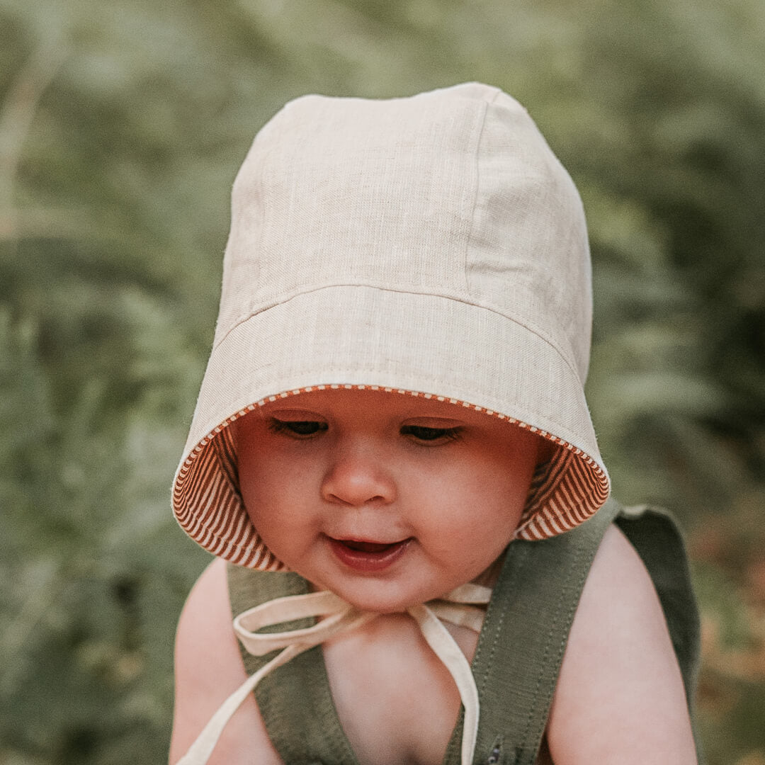 Bedhead Hats Seeker Reversible Sun Bonnet- Frankie/Flax