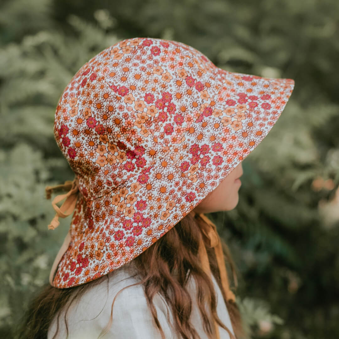 Bedheads 'Wanderer' Girls Reversible Panelled Bucket Sun Hat - Melody / Maize