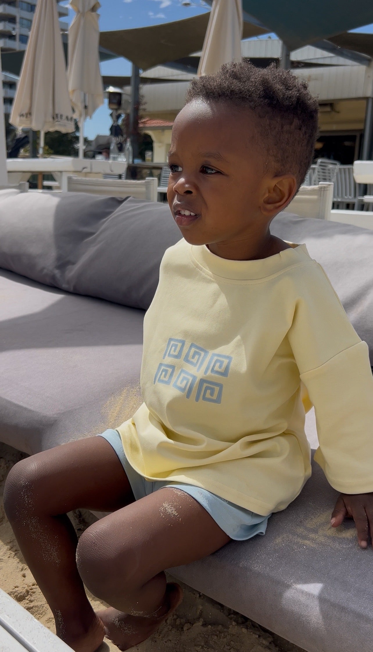 Sky & Bleu Waves Tee