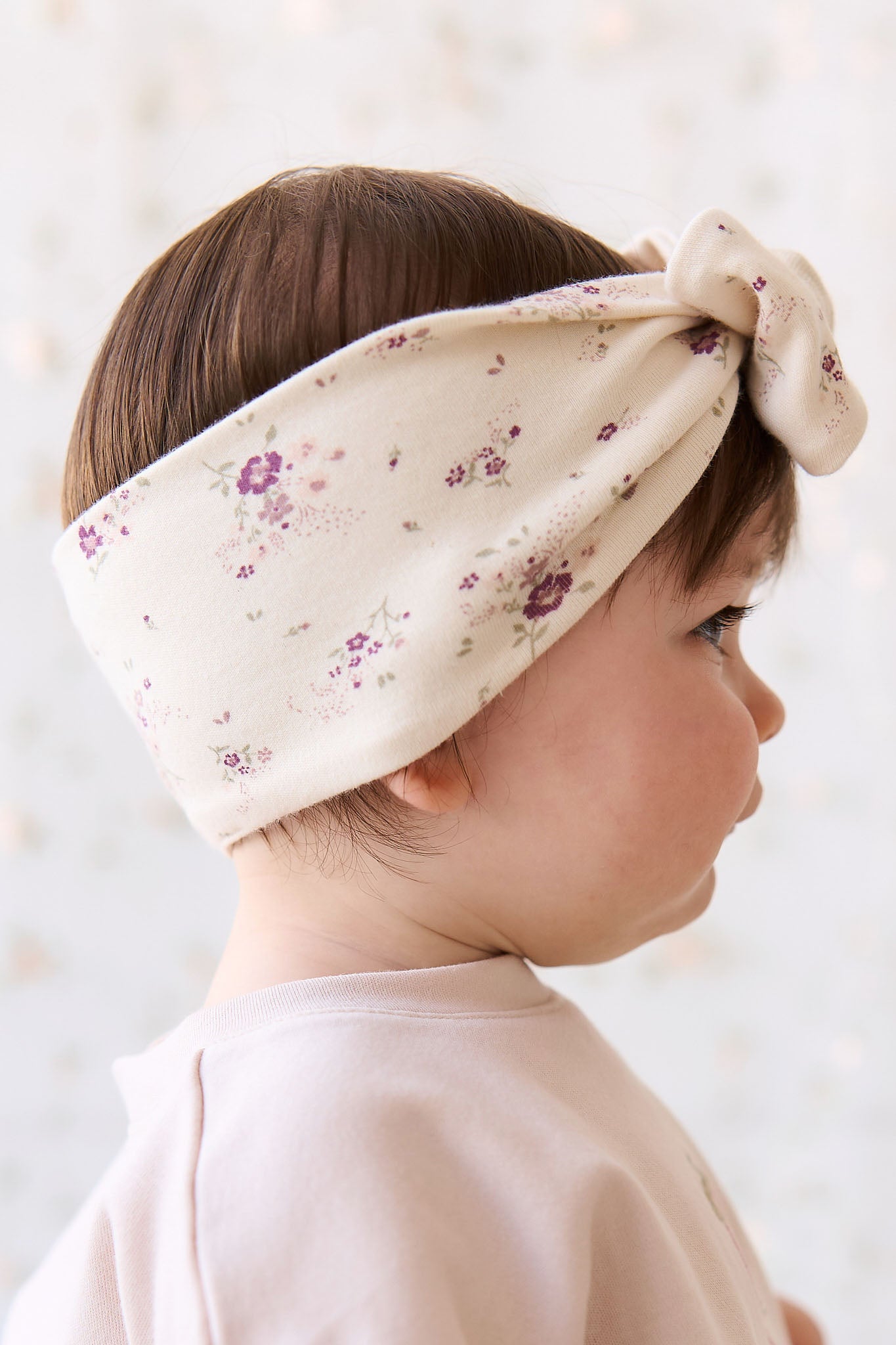 Jamie Kay Cotton Headband - Sweet William Floral Natural