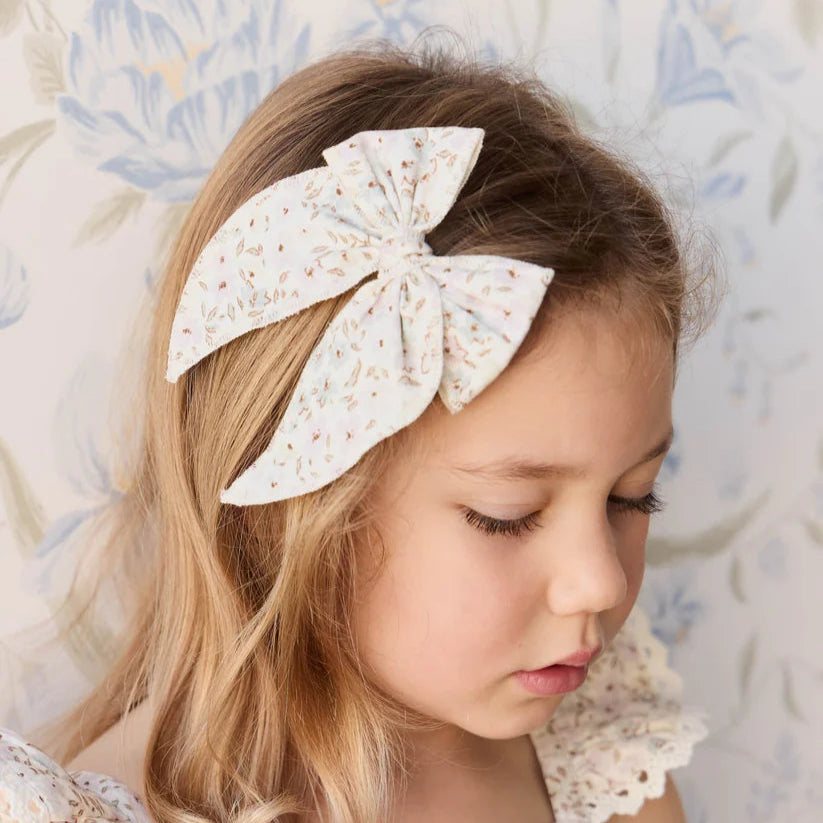 Jamie Kay Organic Cotton Voile Bow - Fifi Violet