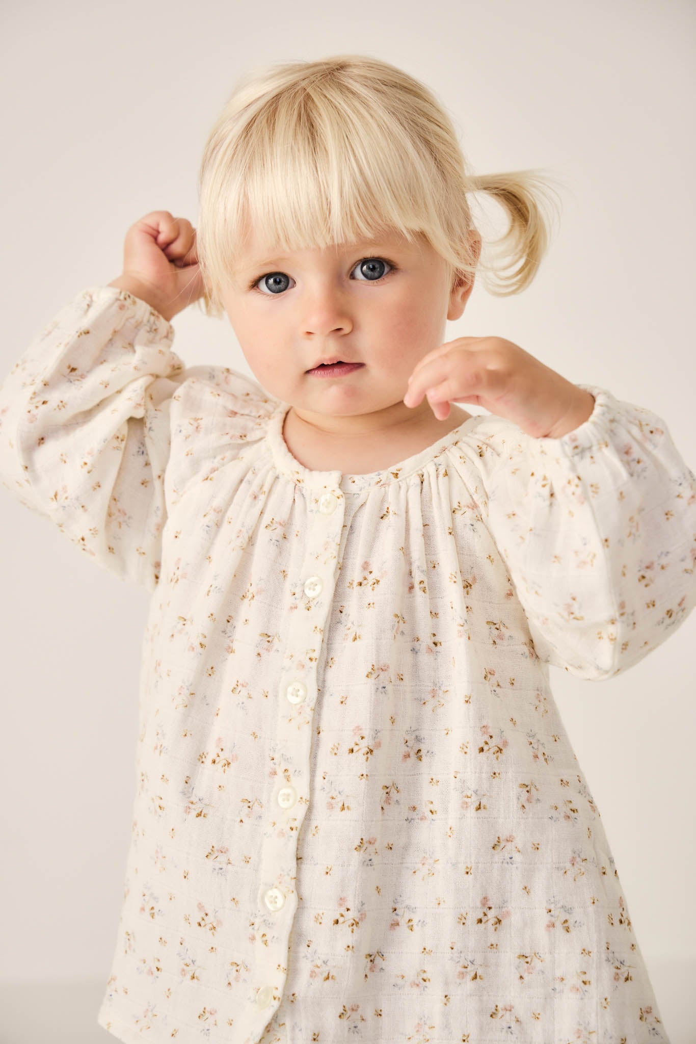 Jamie Kay Organic Cotton Muslin Martha Top - Nina Watercolour Floral