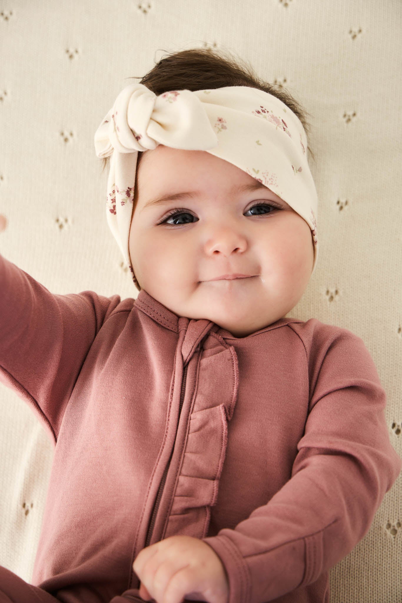 Jamie Kay Organic Cotton Headband - Lauren Floral Tofu