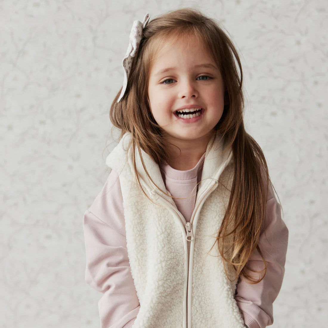 Jamie Kay Kai Recycled Polyester Sherpa Vest - Natural