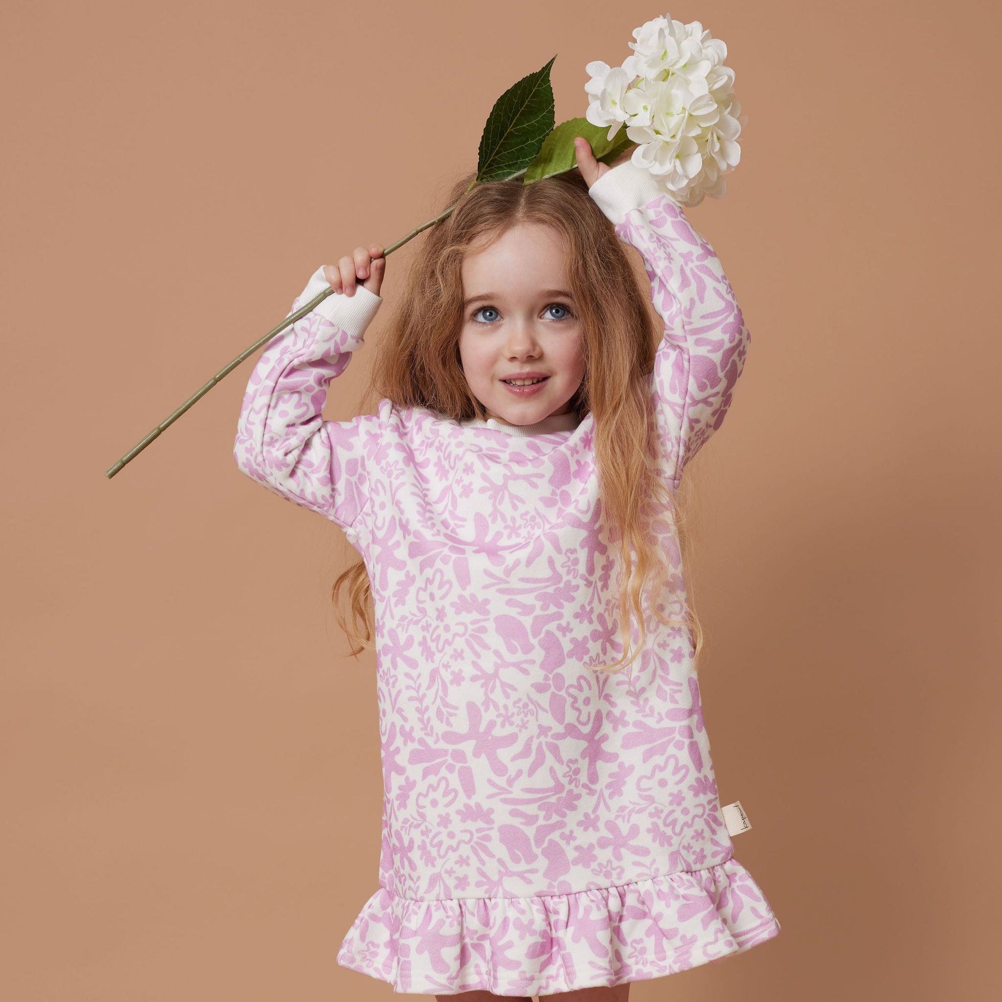 Kapow Kids Lavender Drop Waist Sweater Dress