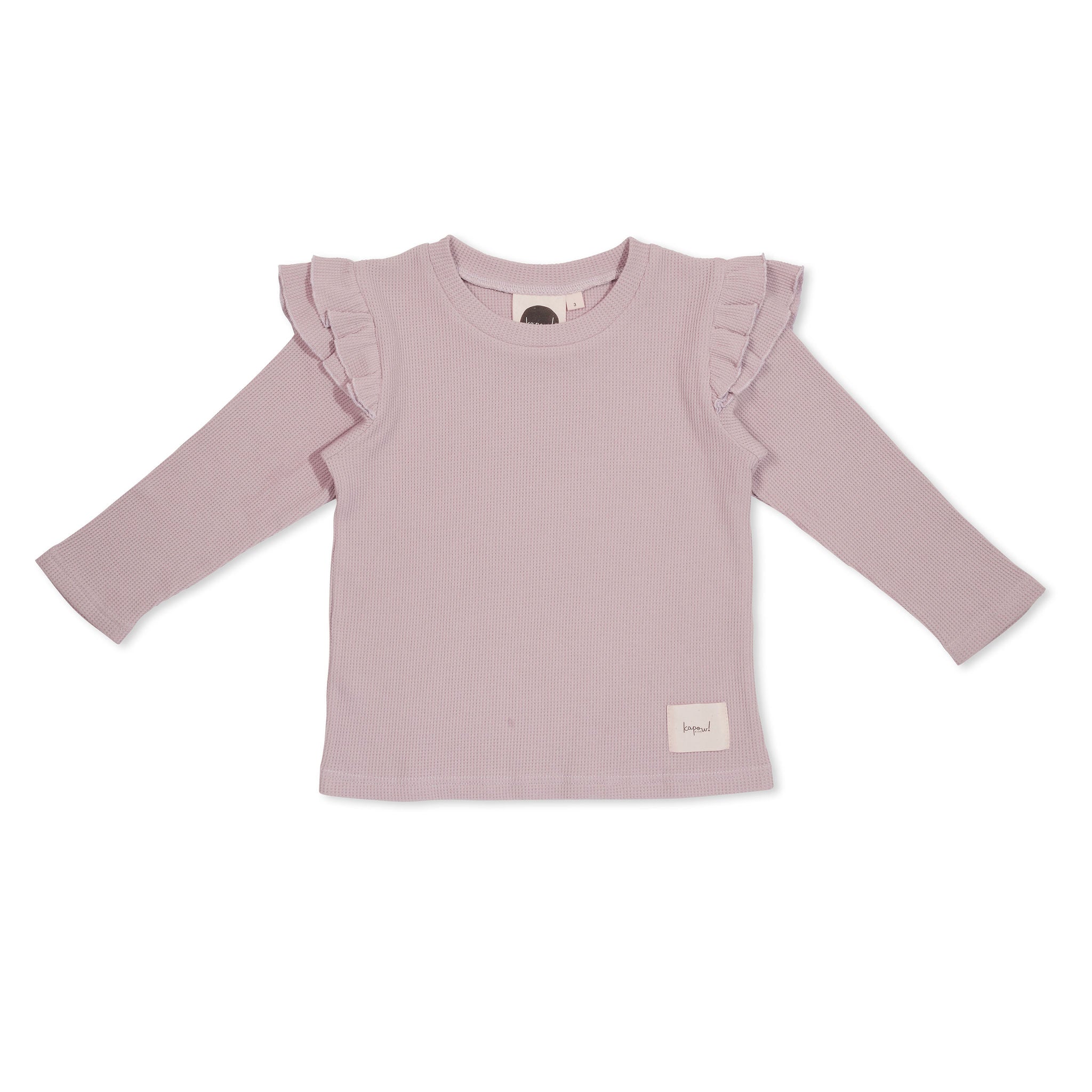 Kapow Kids Lilac Waffle Flutter Top