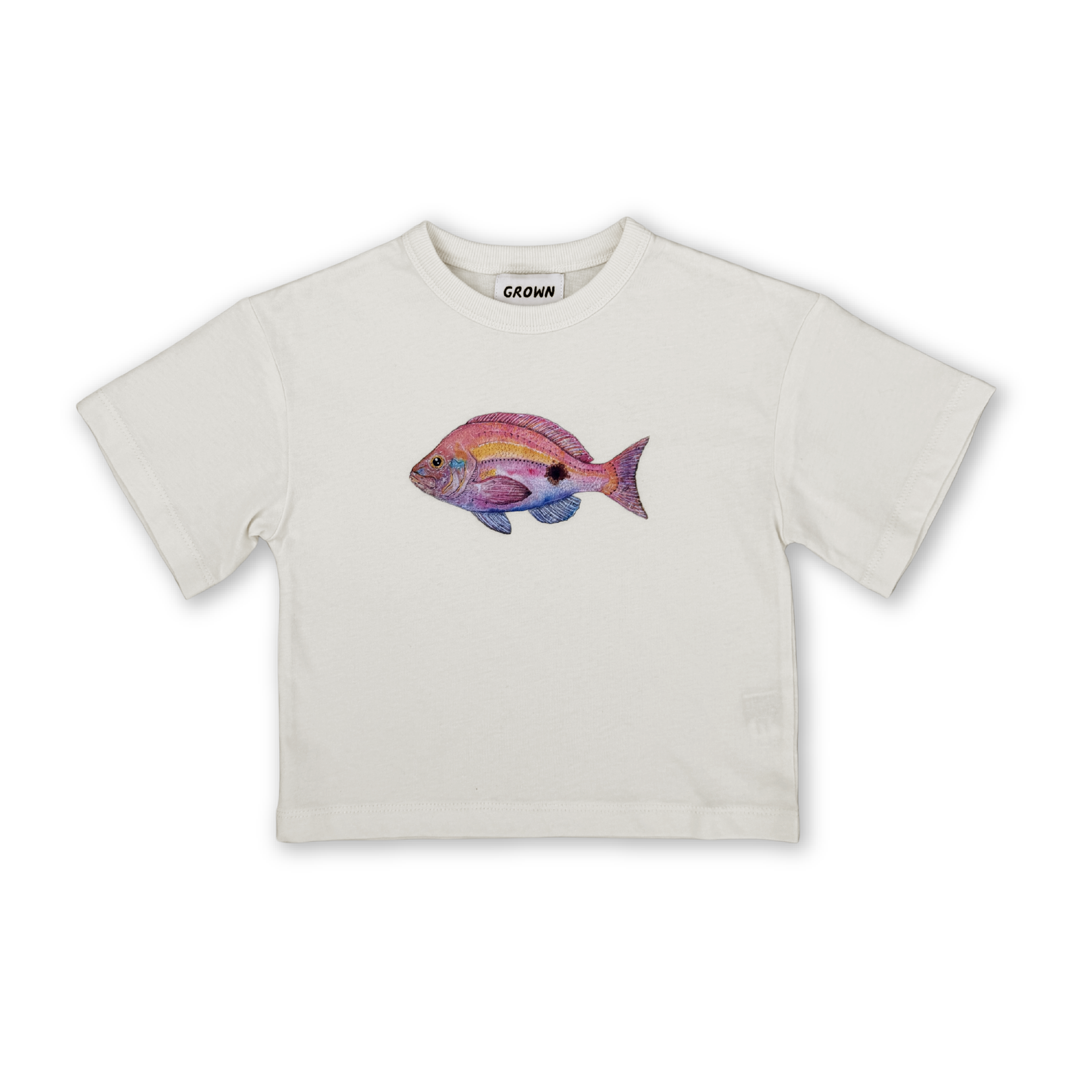 Grown Perch Fish Tee - Cream