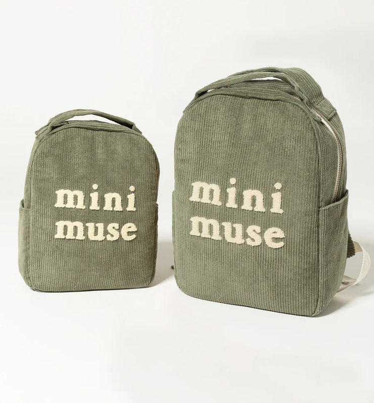 Bam Loves Boo Mini Muse Organic Backpack Large  - Olive